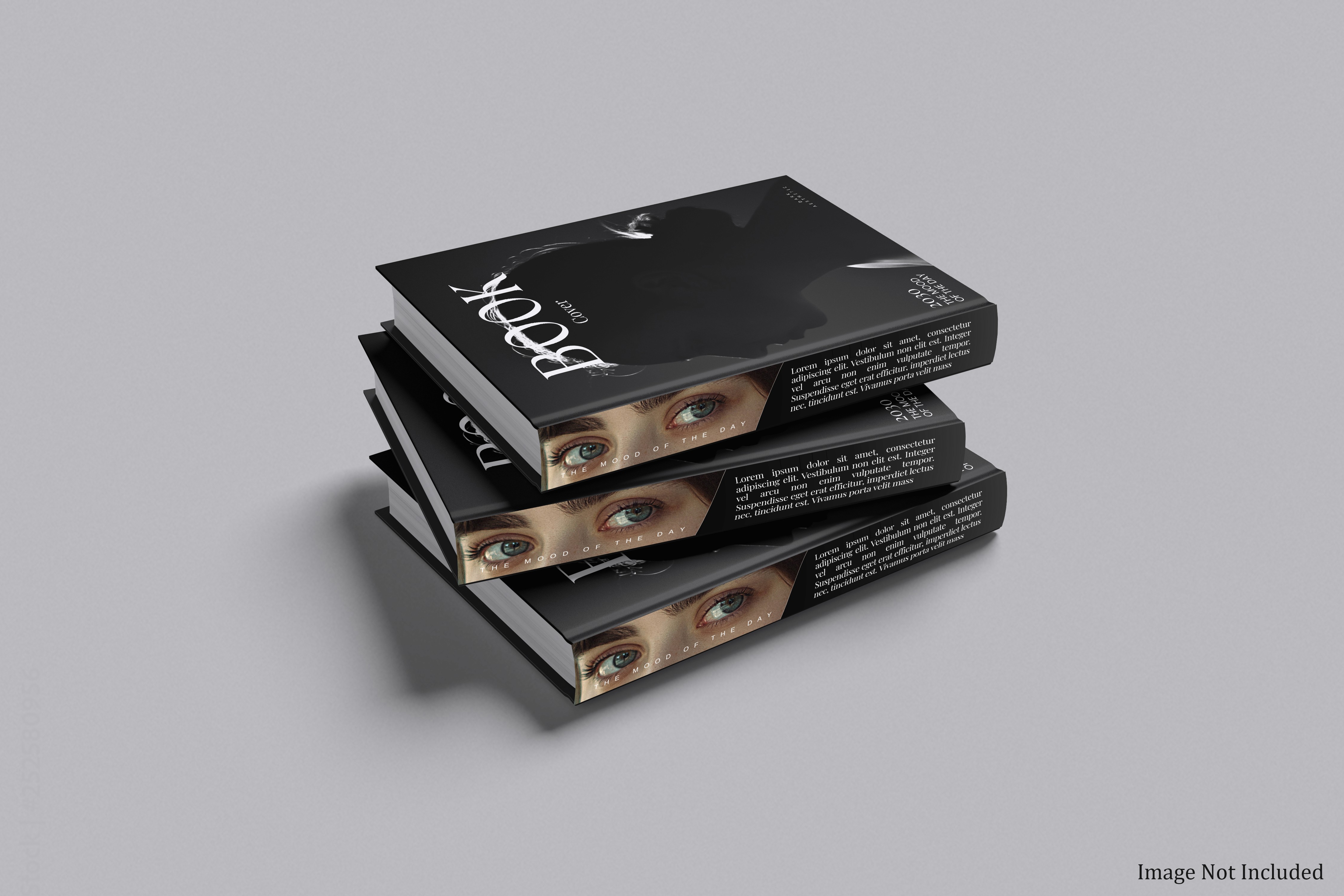 Two dark-themed book covers with a silhouetted profile design