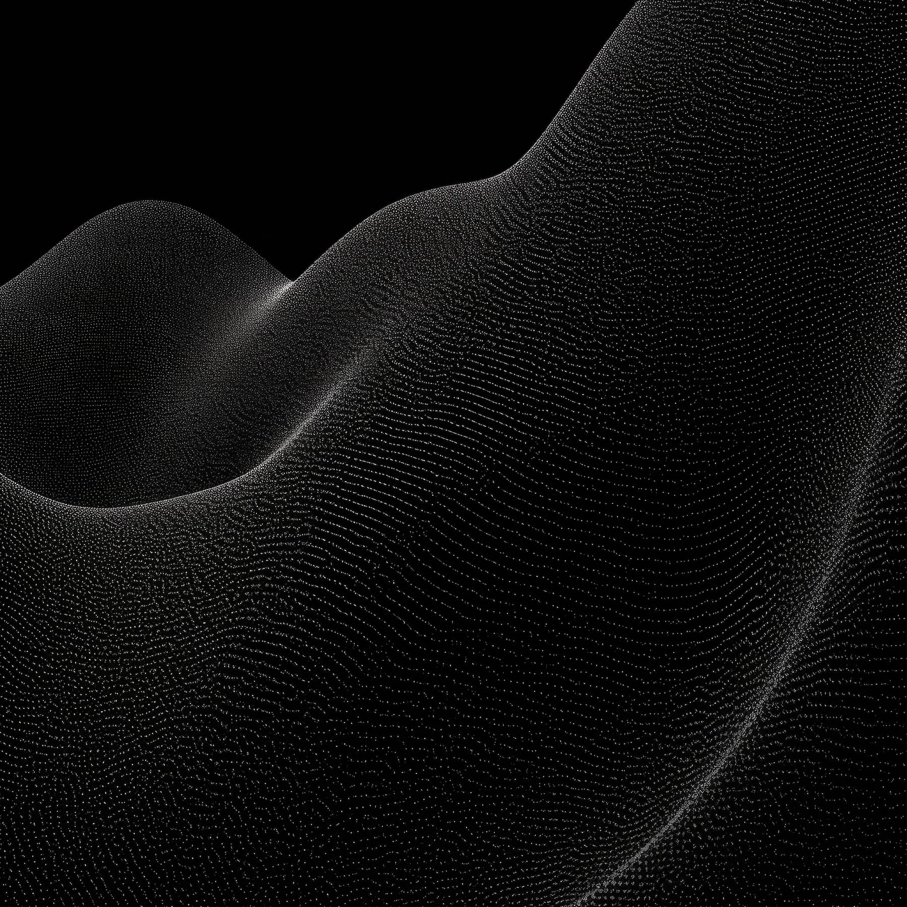 Abstract dark wavy surface with dotted texture
