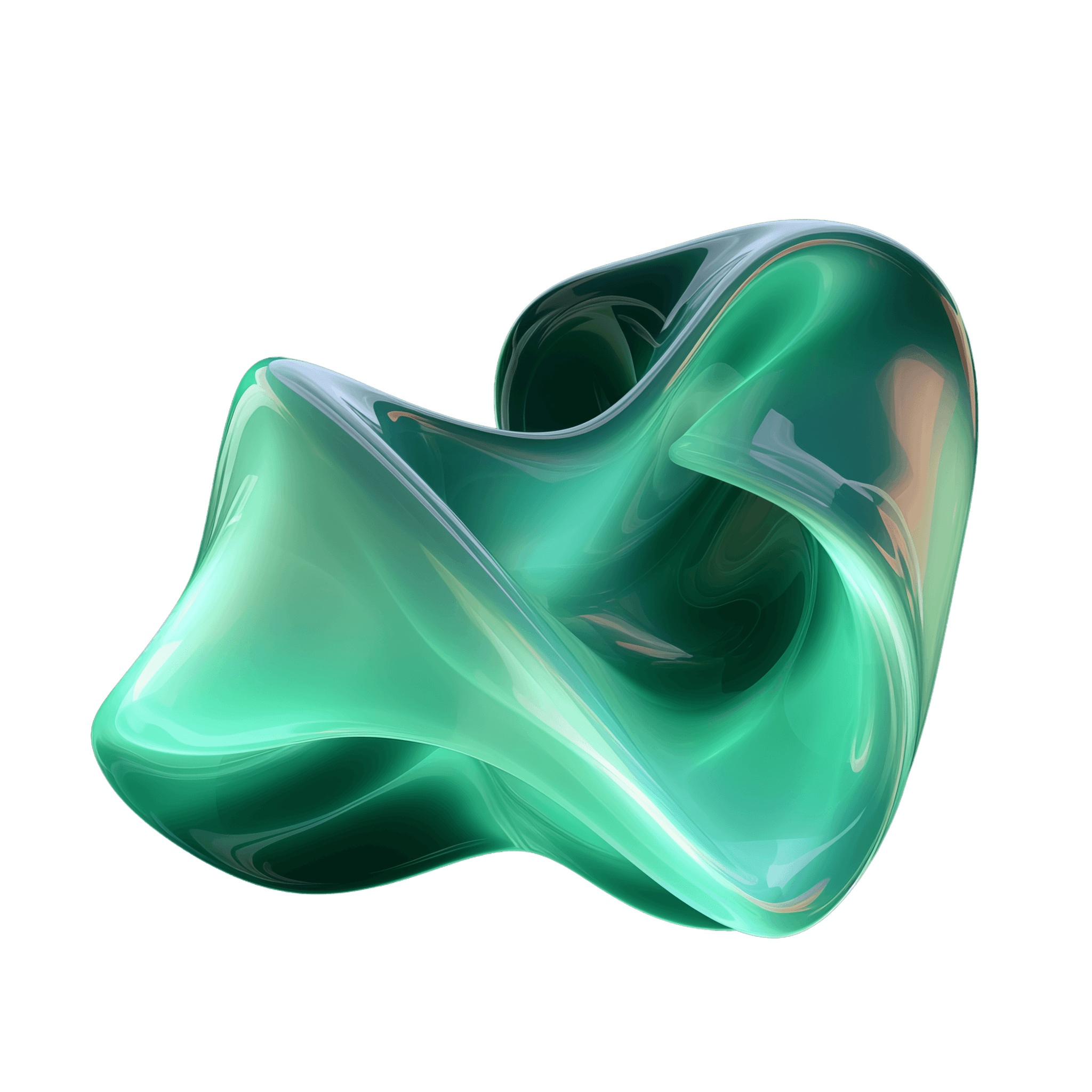 Wavy Green Emerald Shape