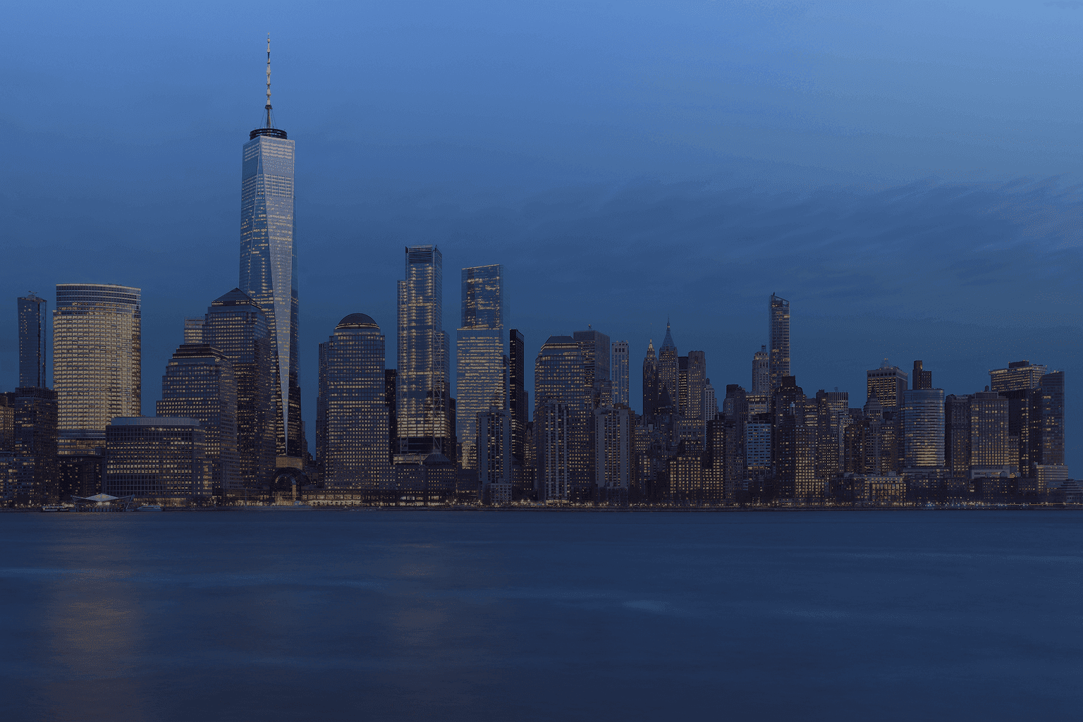 New york at dusk