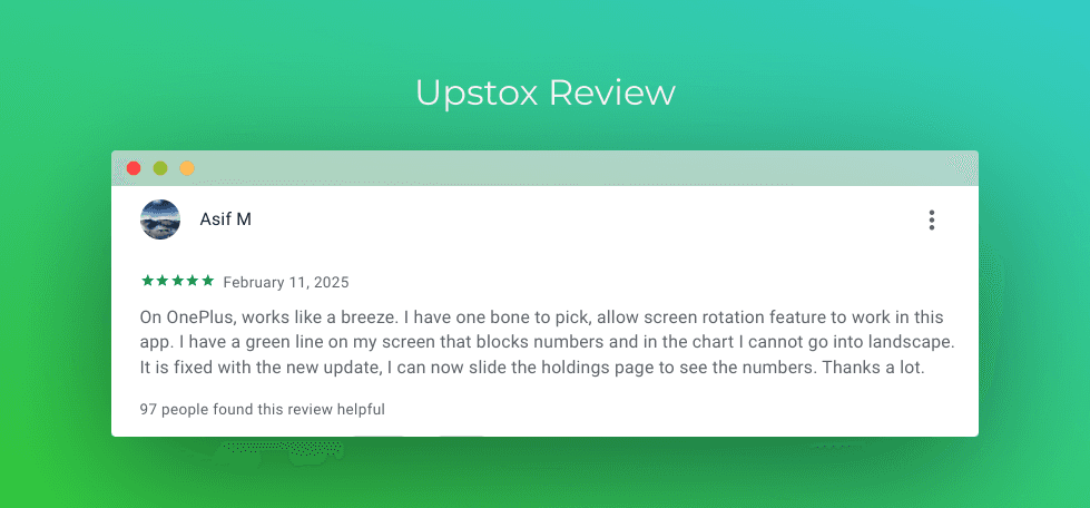 Upstox 5 Star Review