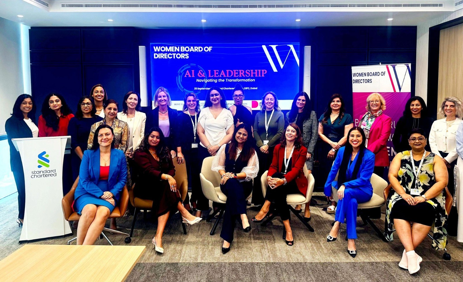 Women leaders gathered at an innovation and leadership conference