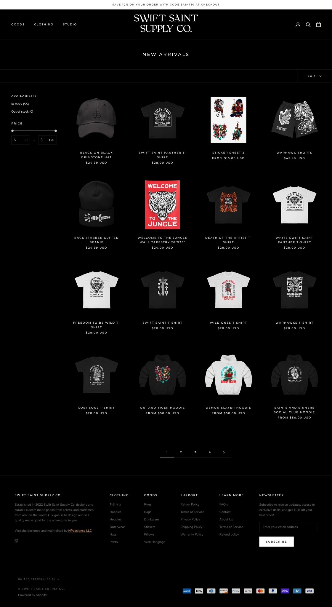 Swift Saint Website Collection Page