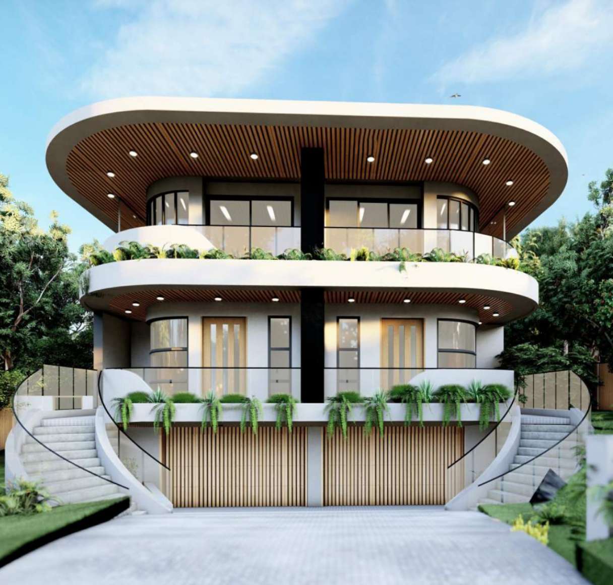 a man standing on a balcony