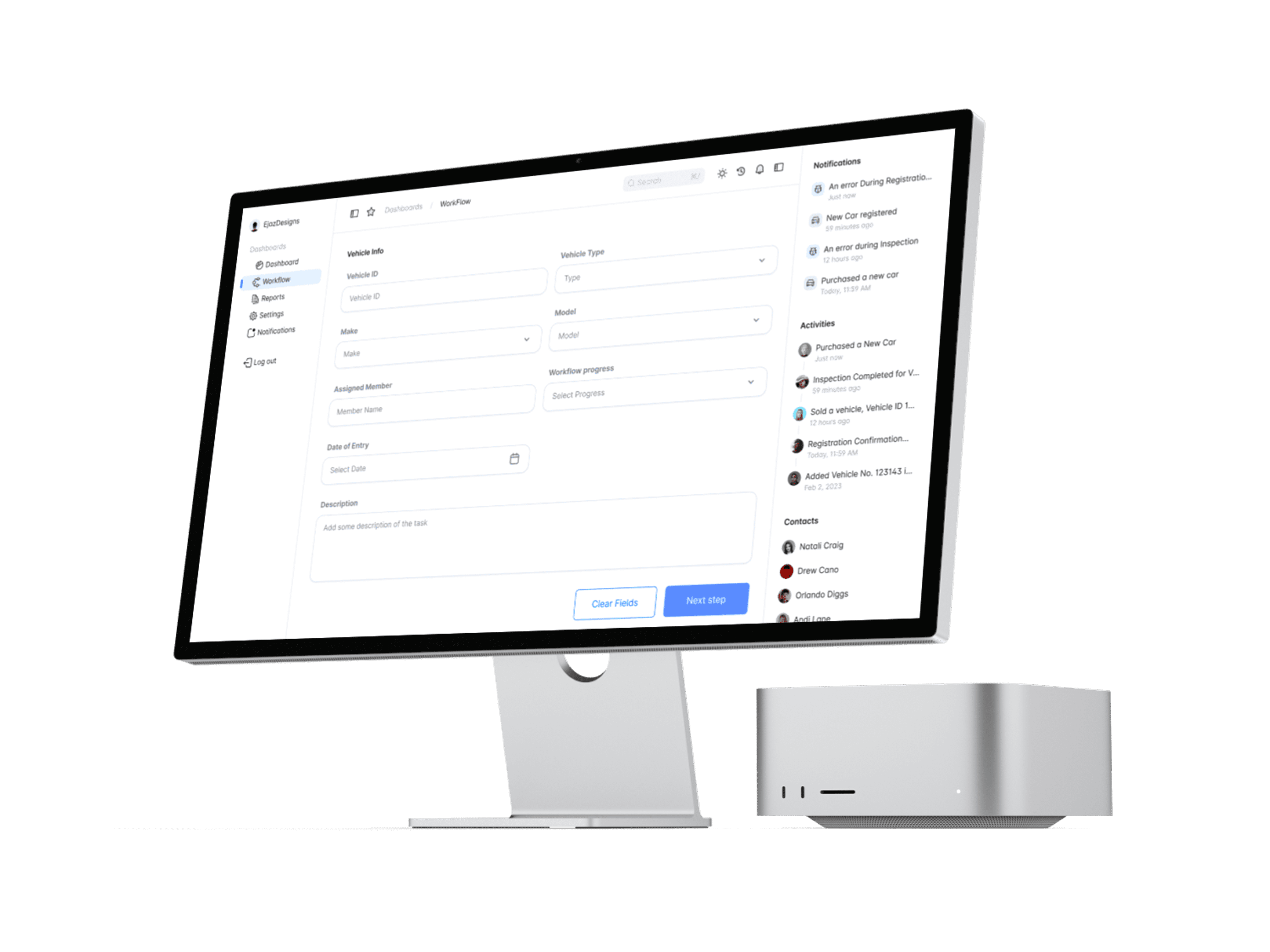 Fleetoria – Vehicle Fleet Management Platform Design Mockup