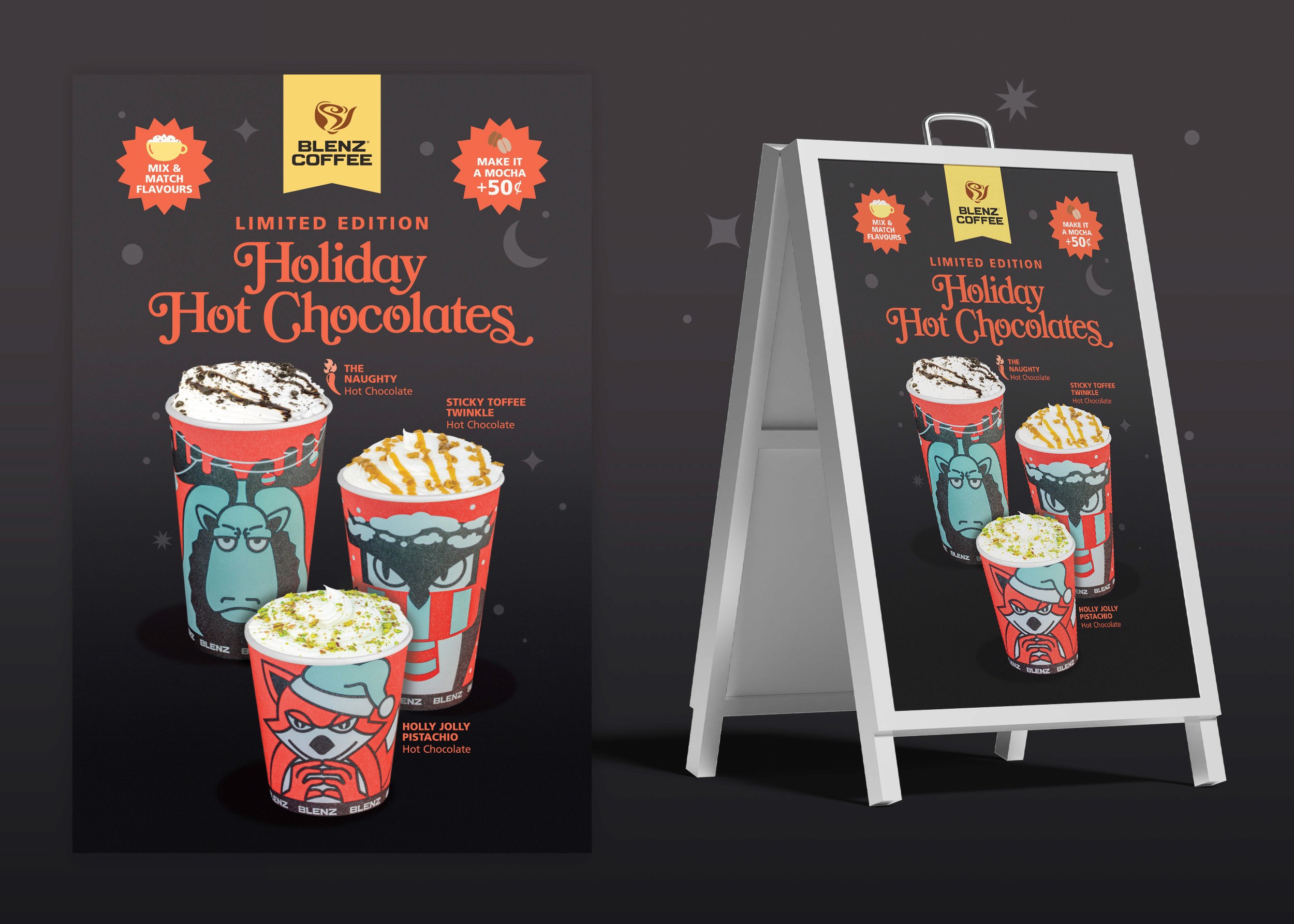 Holiday Hot Chocolate poster.