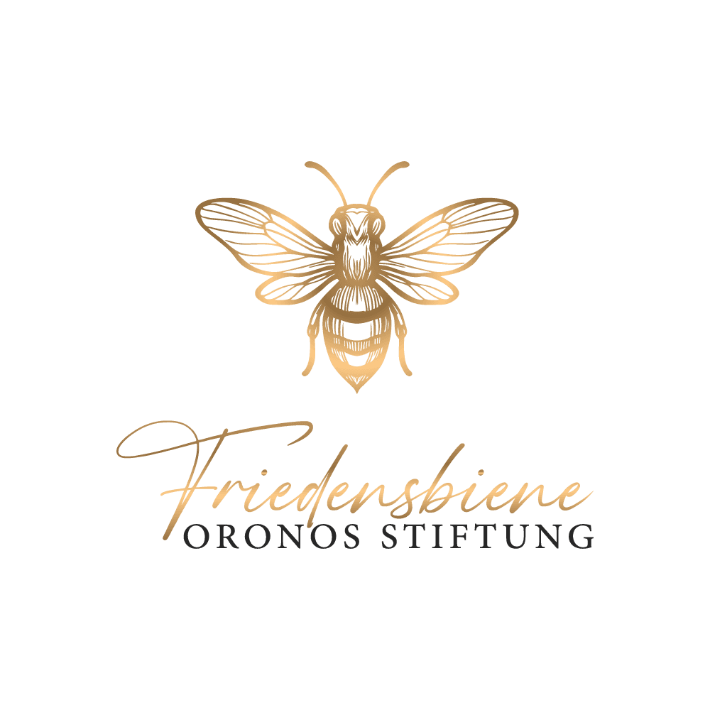Logo des Projektes Friedensbiene der Oronos Stiftung.