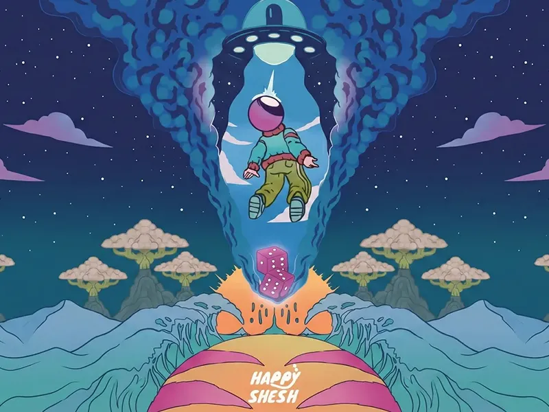 "Happy Shesh" Backgammon Game