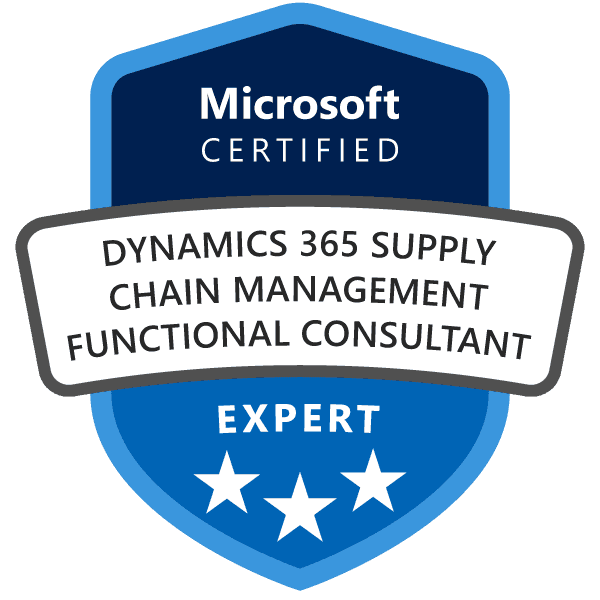 MB-335 – Microsoft Dynamics 365 Supply Chain Management Functional Consultant Expert