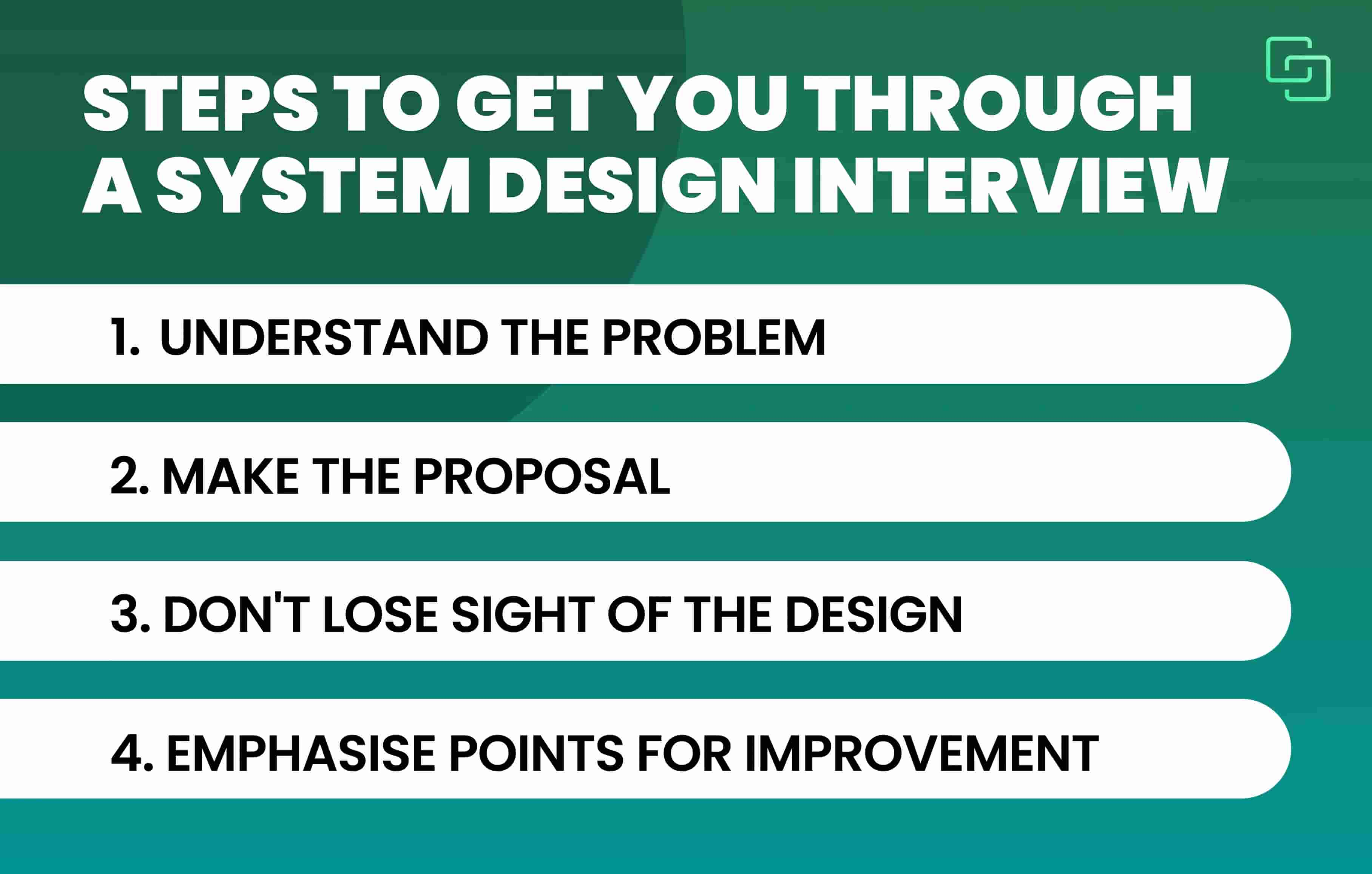 Steps system design Interview