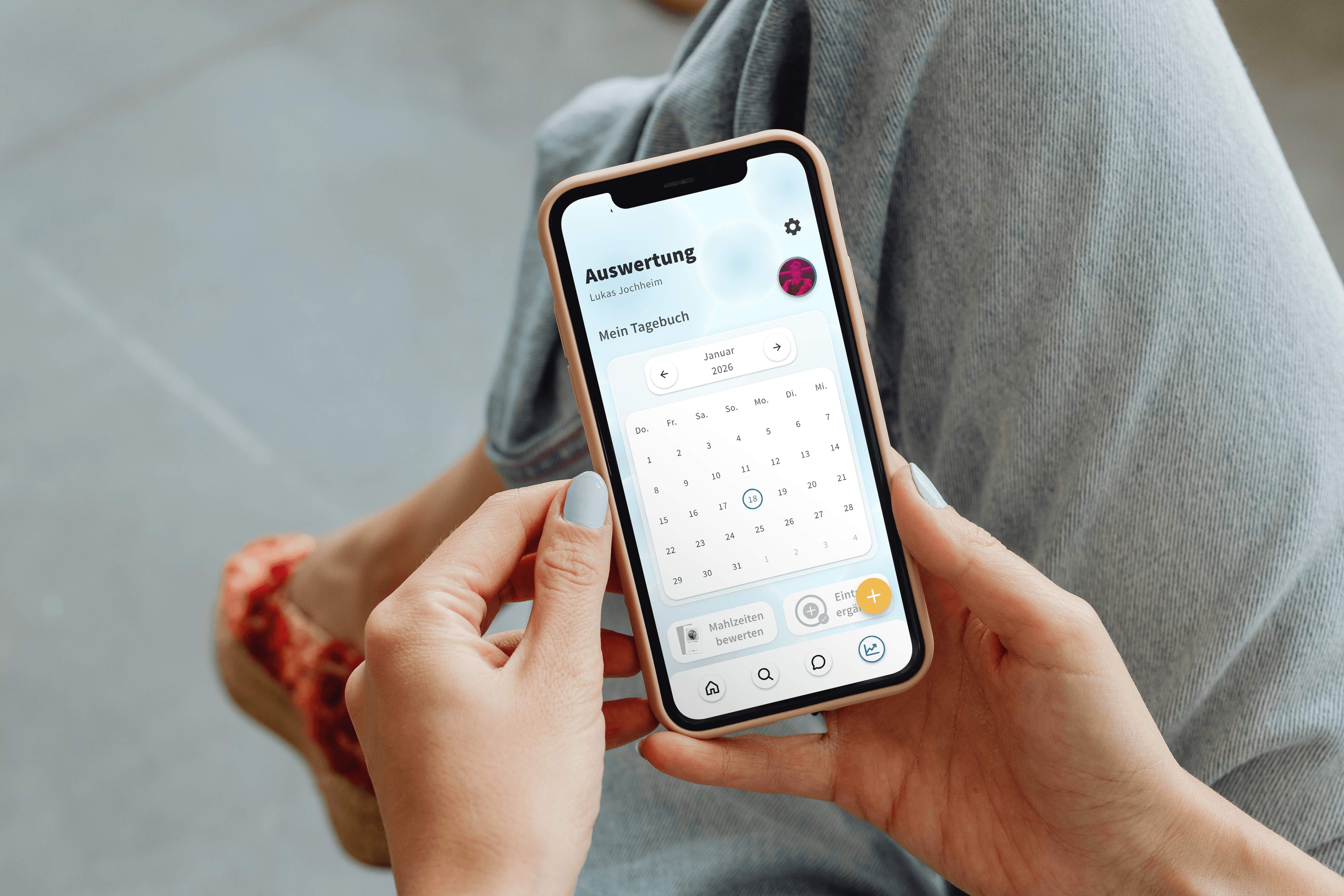 mobile app where a reciept is sorted