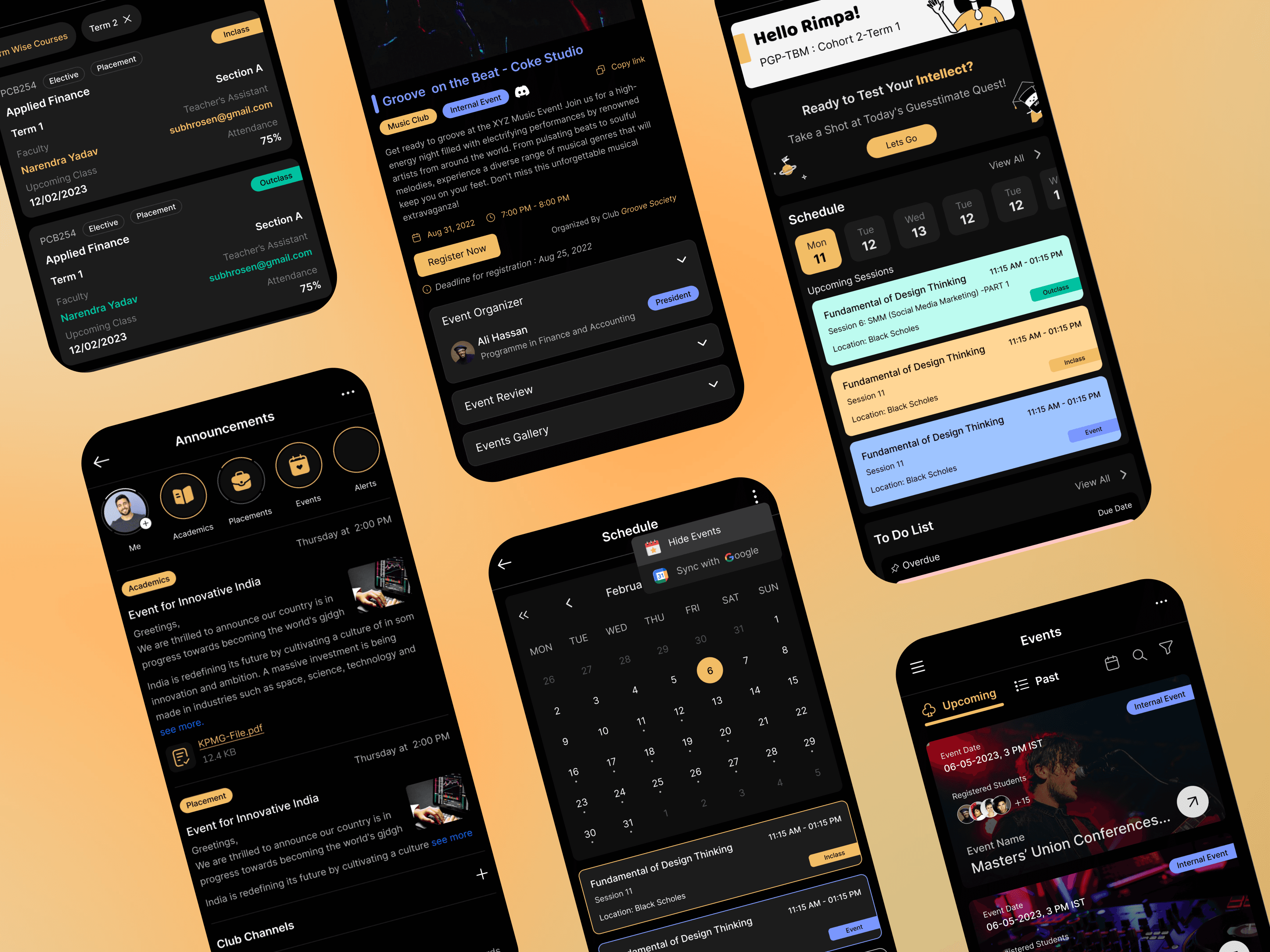 Few more glimpse of the 1st mobile responsive app screens,