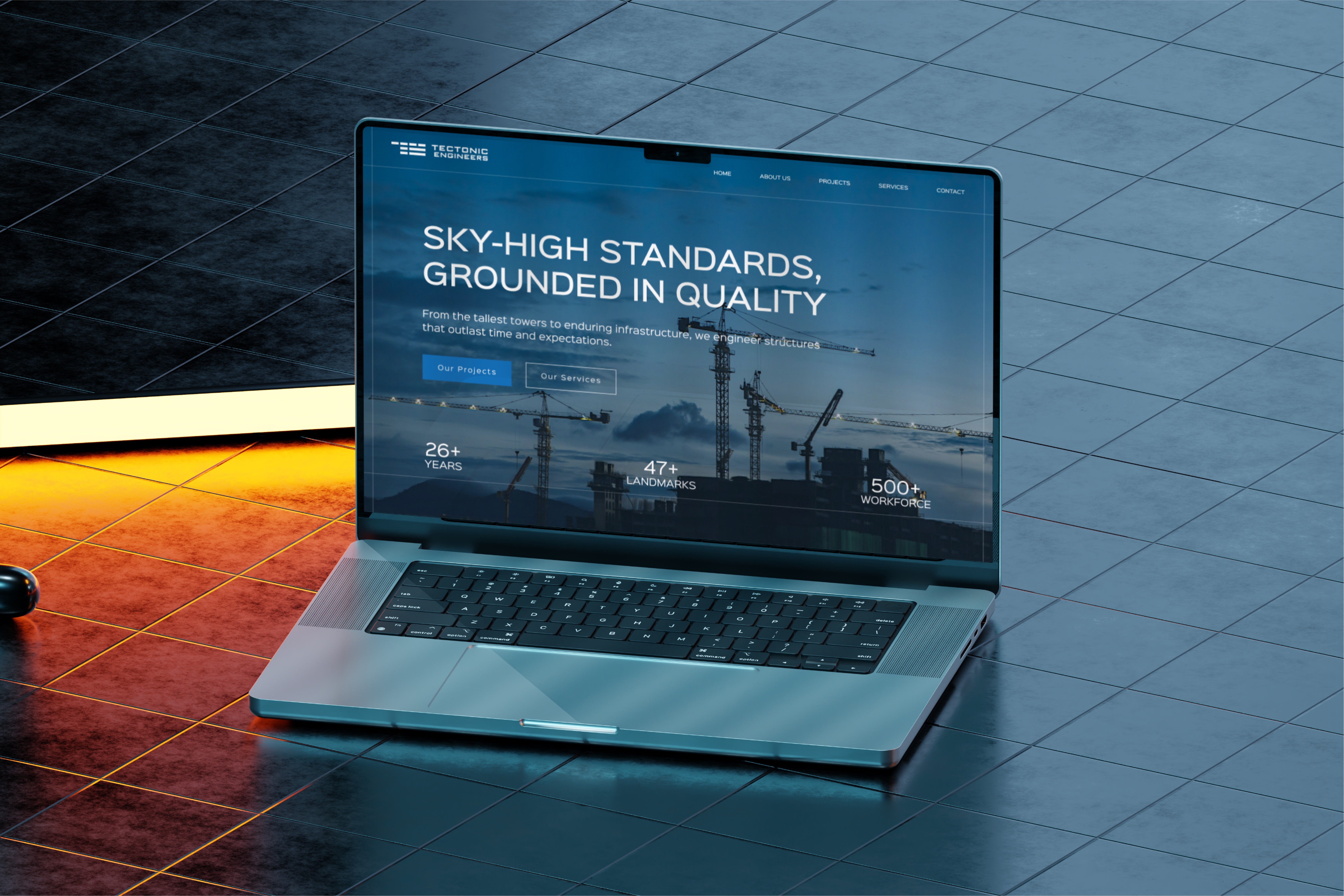 Tectonic Engineers Website mockup