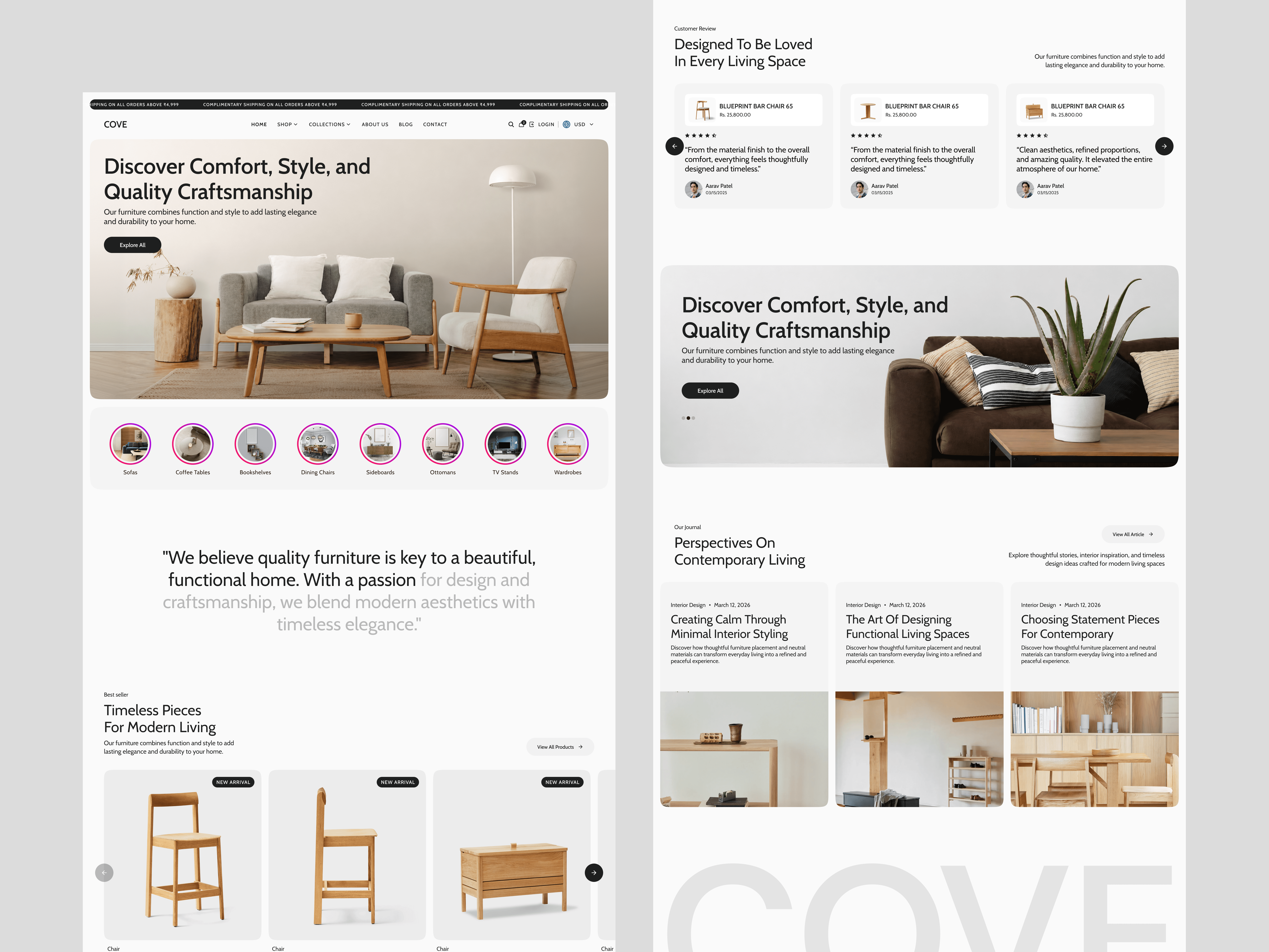 Zeel Shopify eCommerce website homepage design by Kaarigari Labs