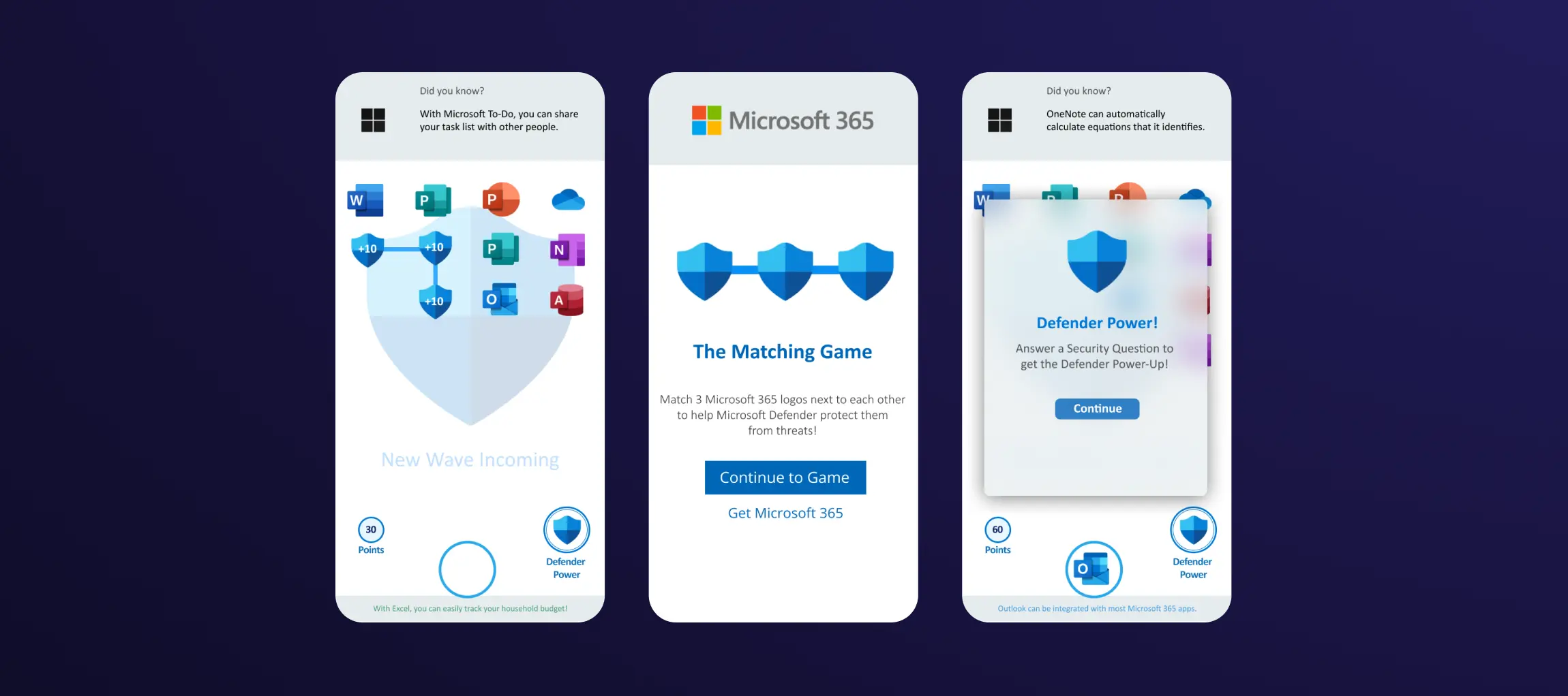 This is an image of a gamification marketing activation which Takeaway Reality has created with Microsoft. This image shows the matching game, which was a gamification marketing effort that has achieved great results.