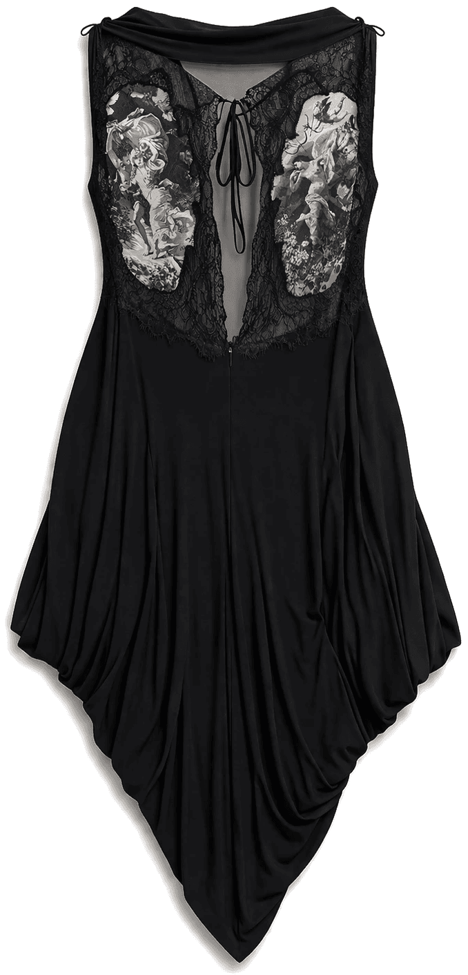 Black Draped Maxi Dress