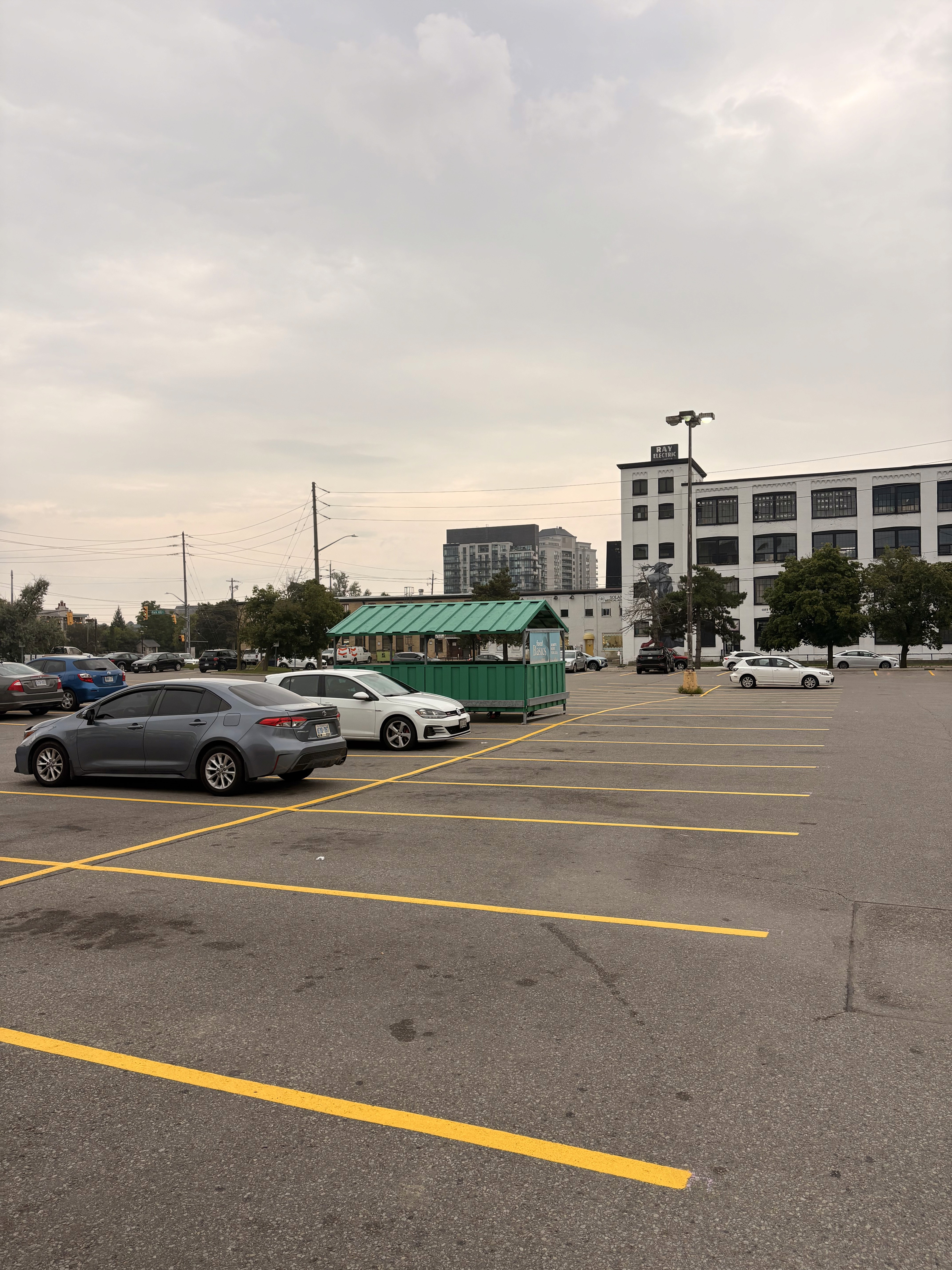 Fresh parking lot restriping work by Sosa Standard Line Painting in Hamilton Ontario