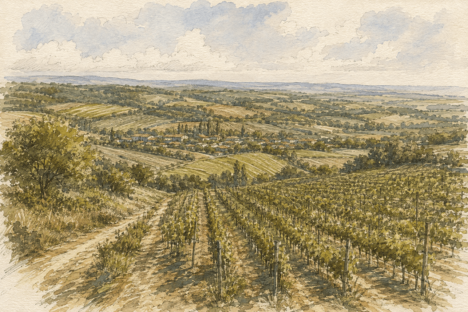 Subtle terroir landscape texture