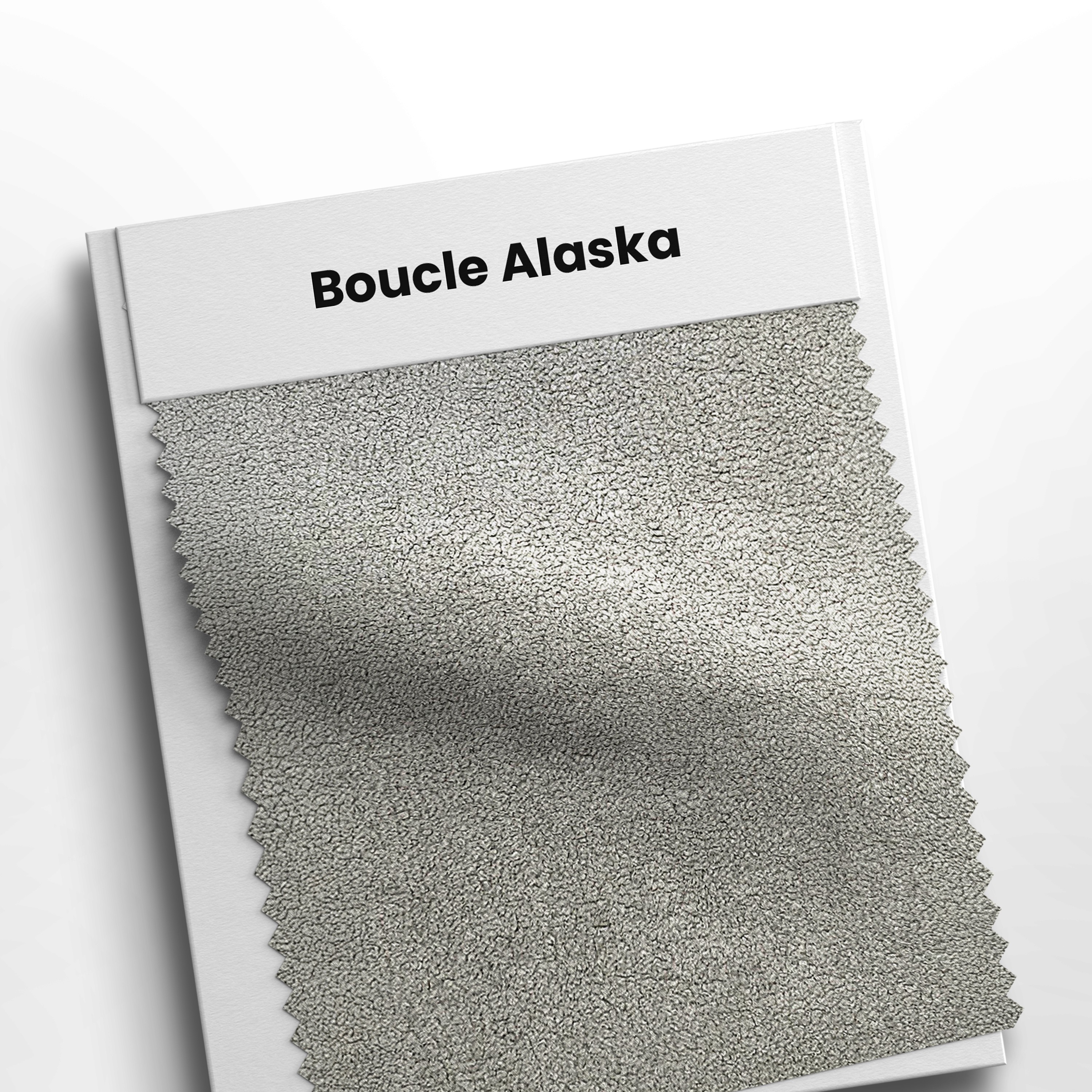 mostruário com tecido boucle alaska cor 06