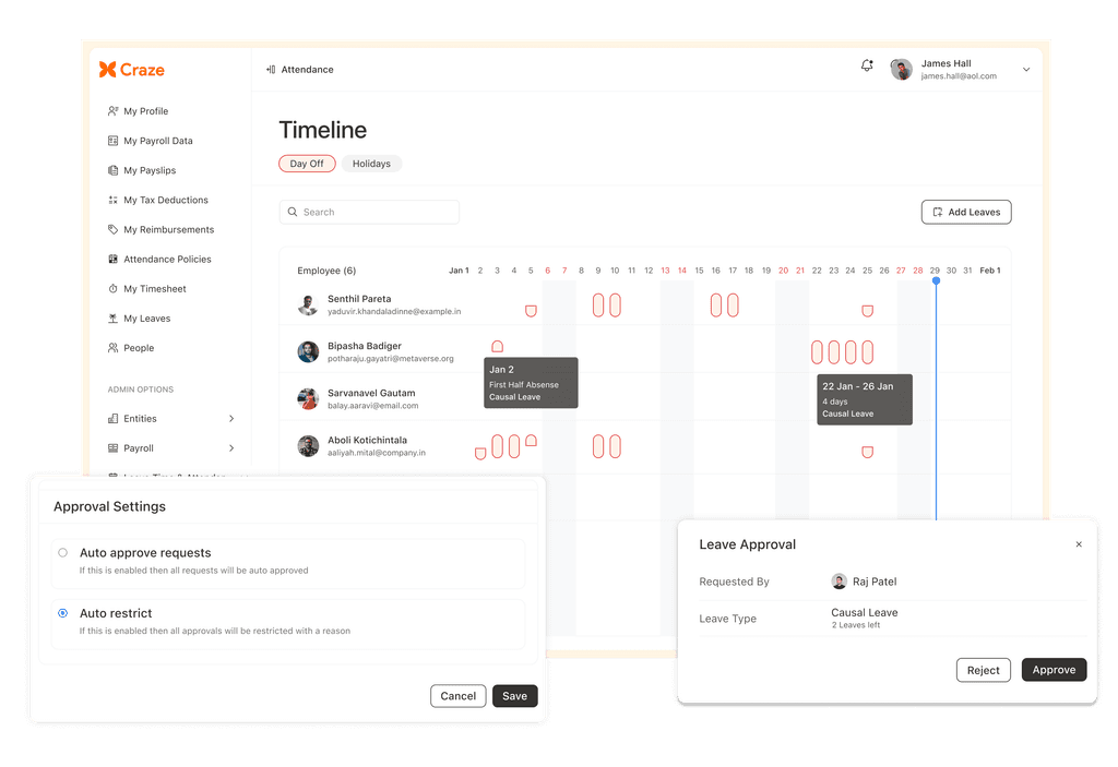 craze leave management system