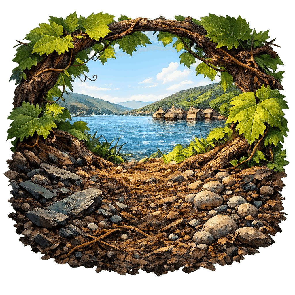 Detailed graphic of the Canandaigua Lake wine region.