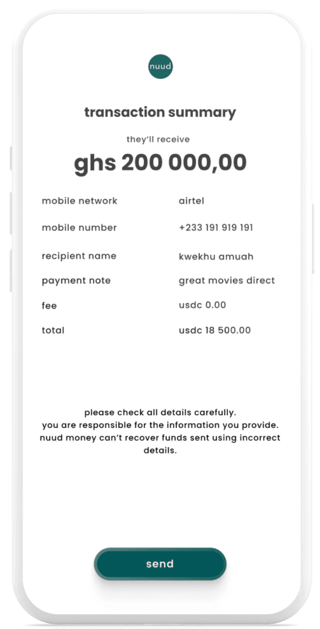 nuud money app home page