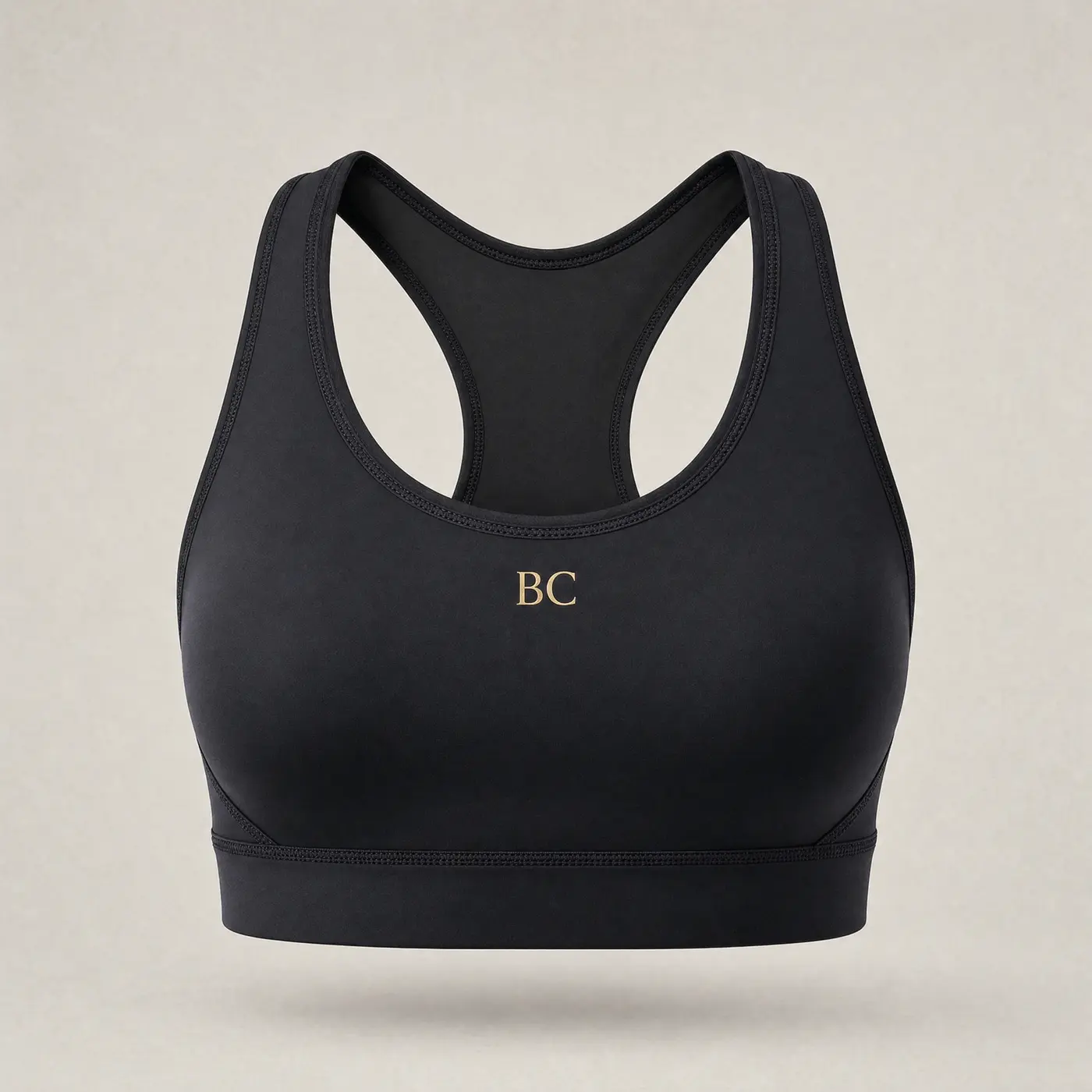 Black & Gold BC High-Support Sports Bra