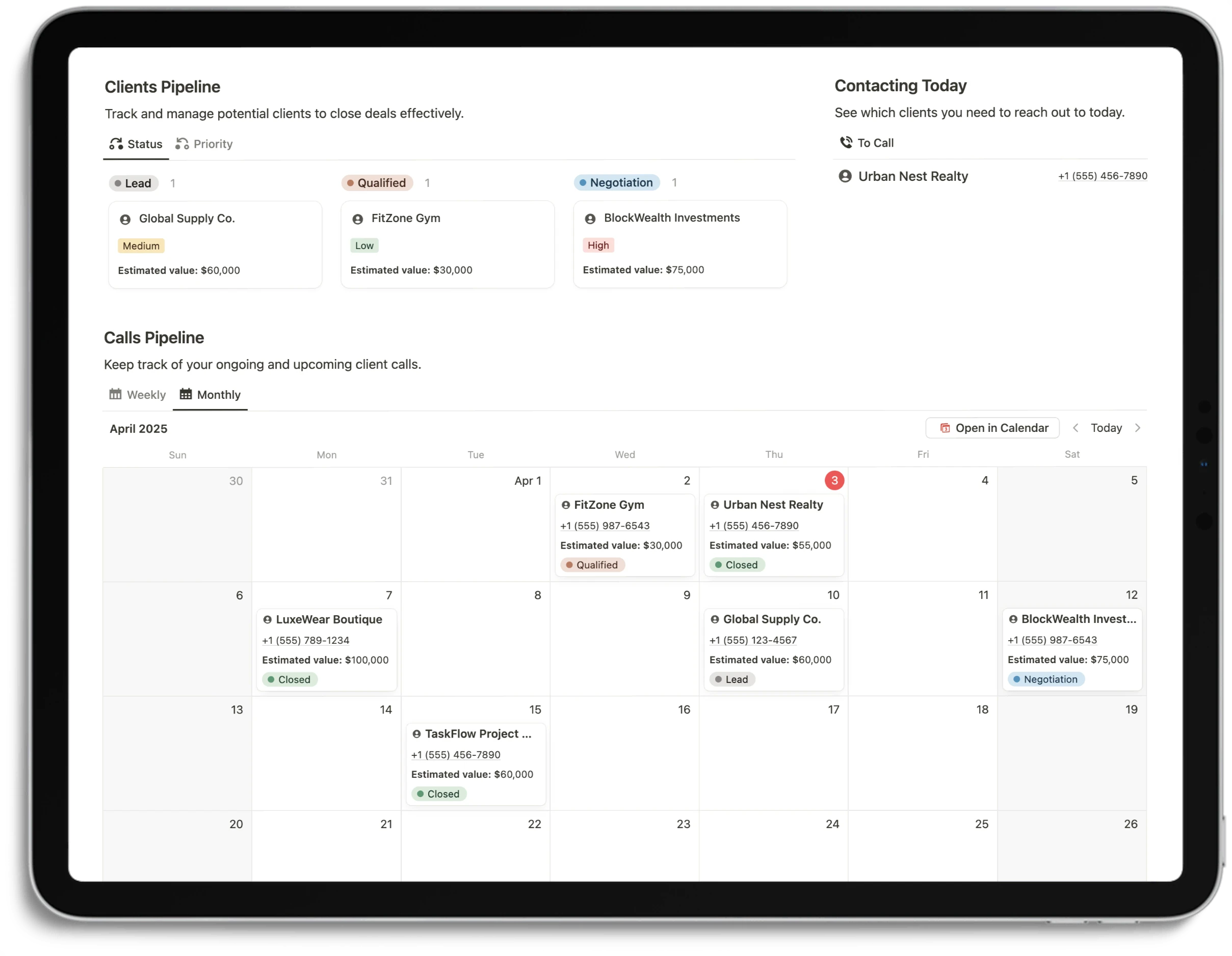Notion Business System - Feature Client