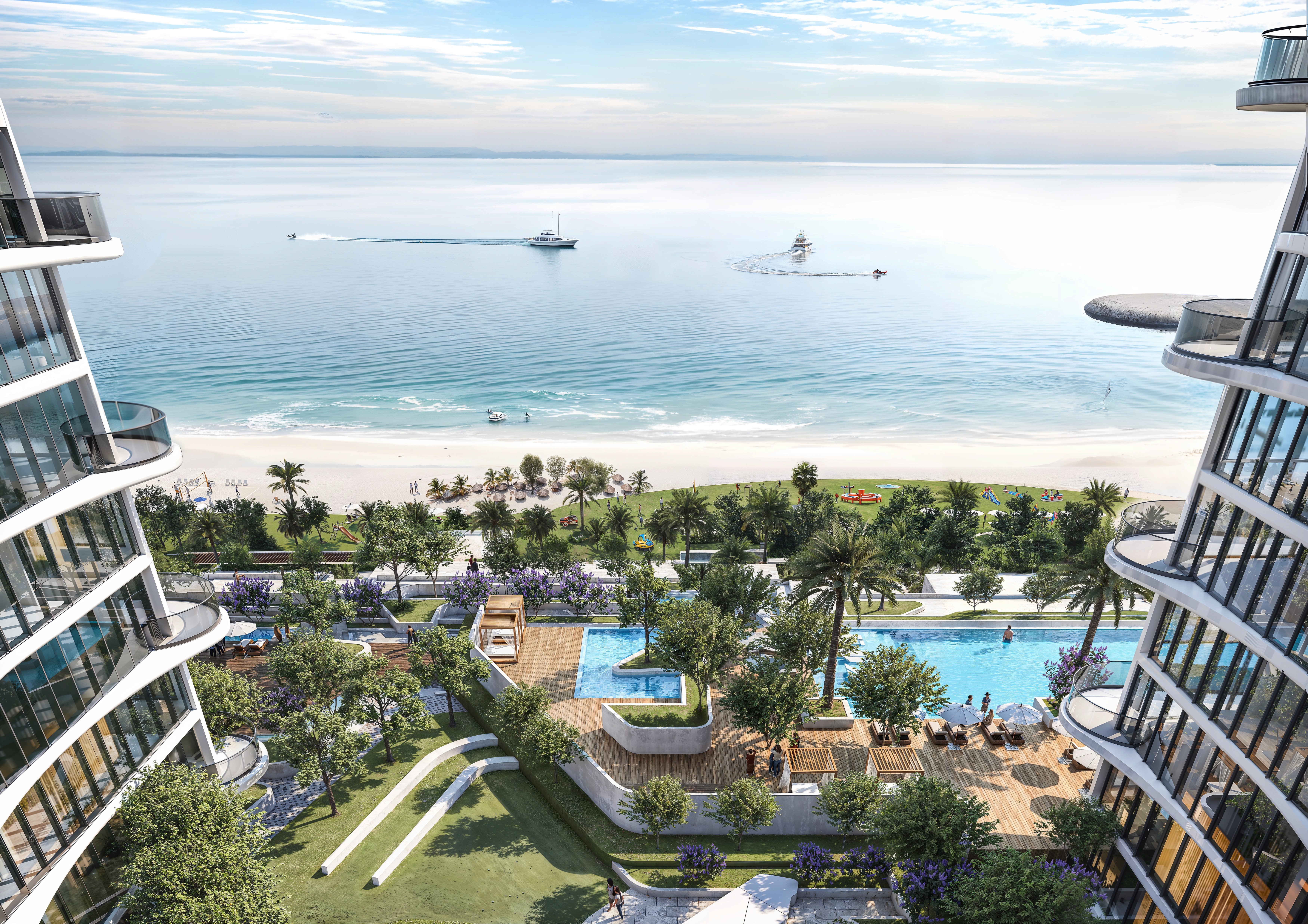 Sobha Aquamont beachfront view from balcony