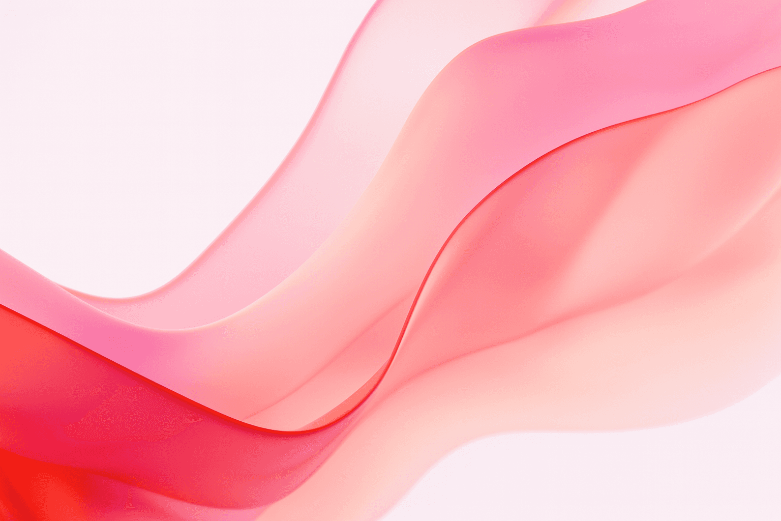  A vibrant pink and red backdrop with a gracefully curved wave pattern creating visual interest.