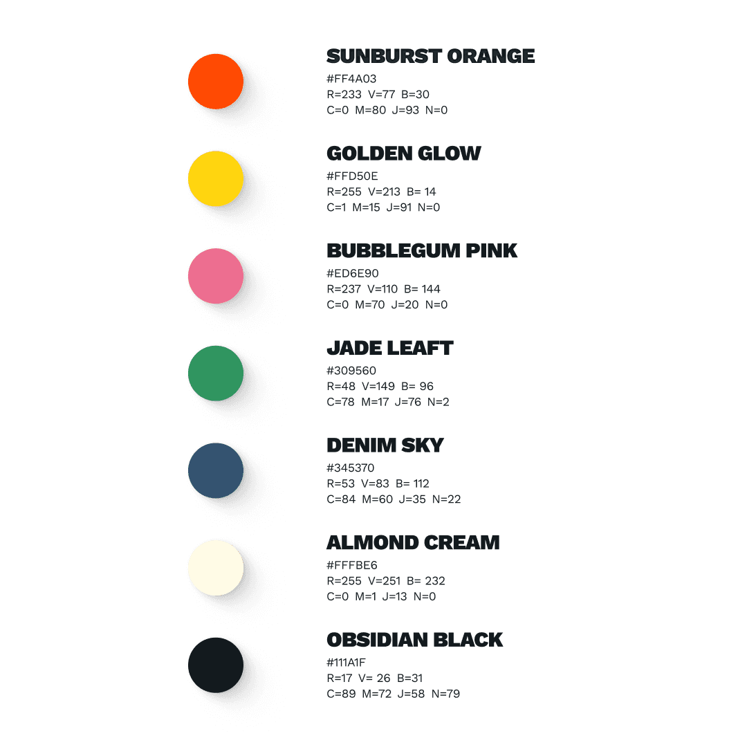 Couleurs de la marque théckel