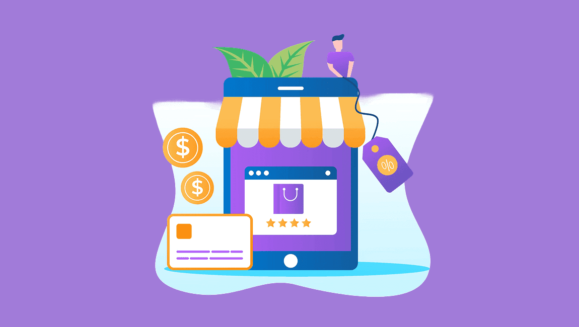 E-commerce concepts image with storefront