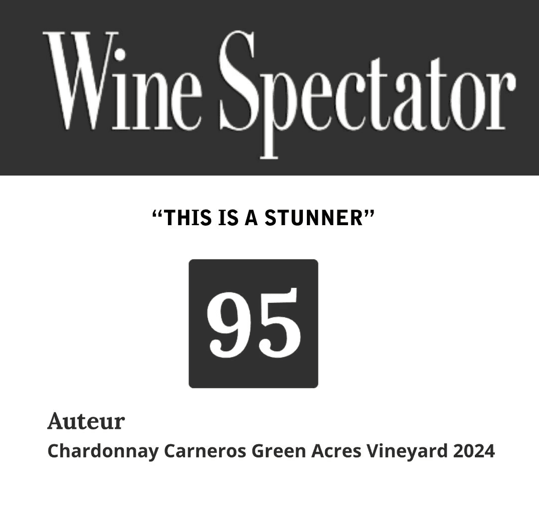 95 Points Wine Spectator Auteur Wines Green Acres Chardonnay