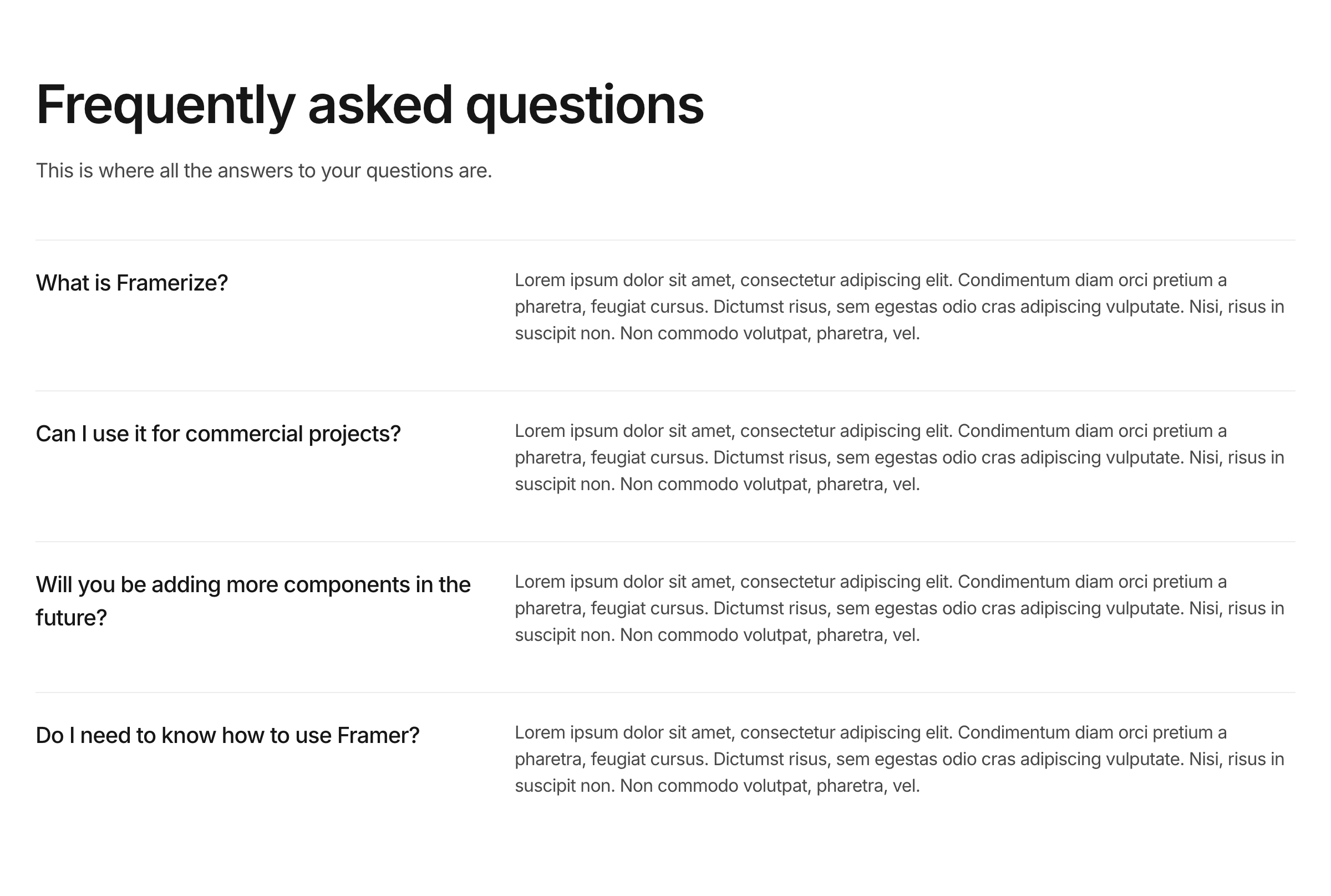 FAQ Component / 001