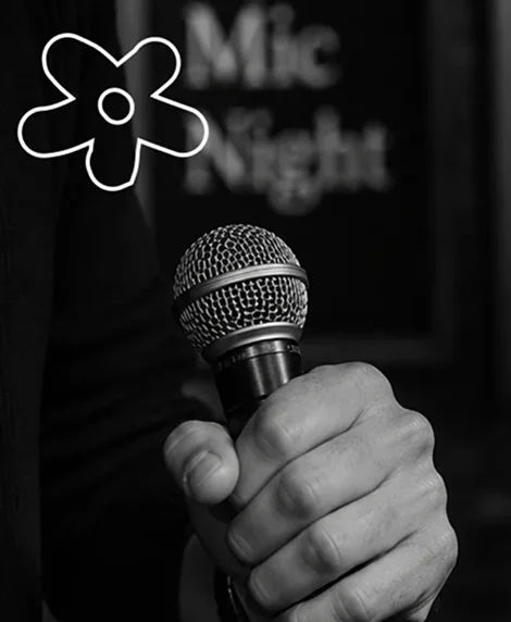 Mic night event with microphone