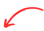 Red hand-drawn curved arrow pointing down and to the left