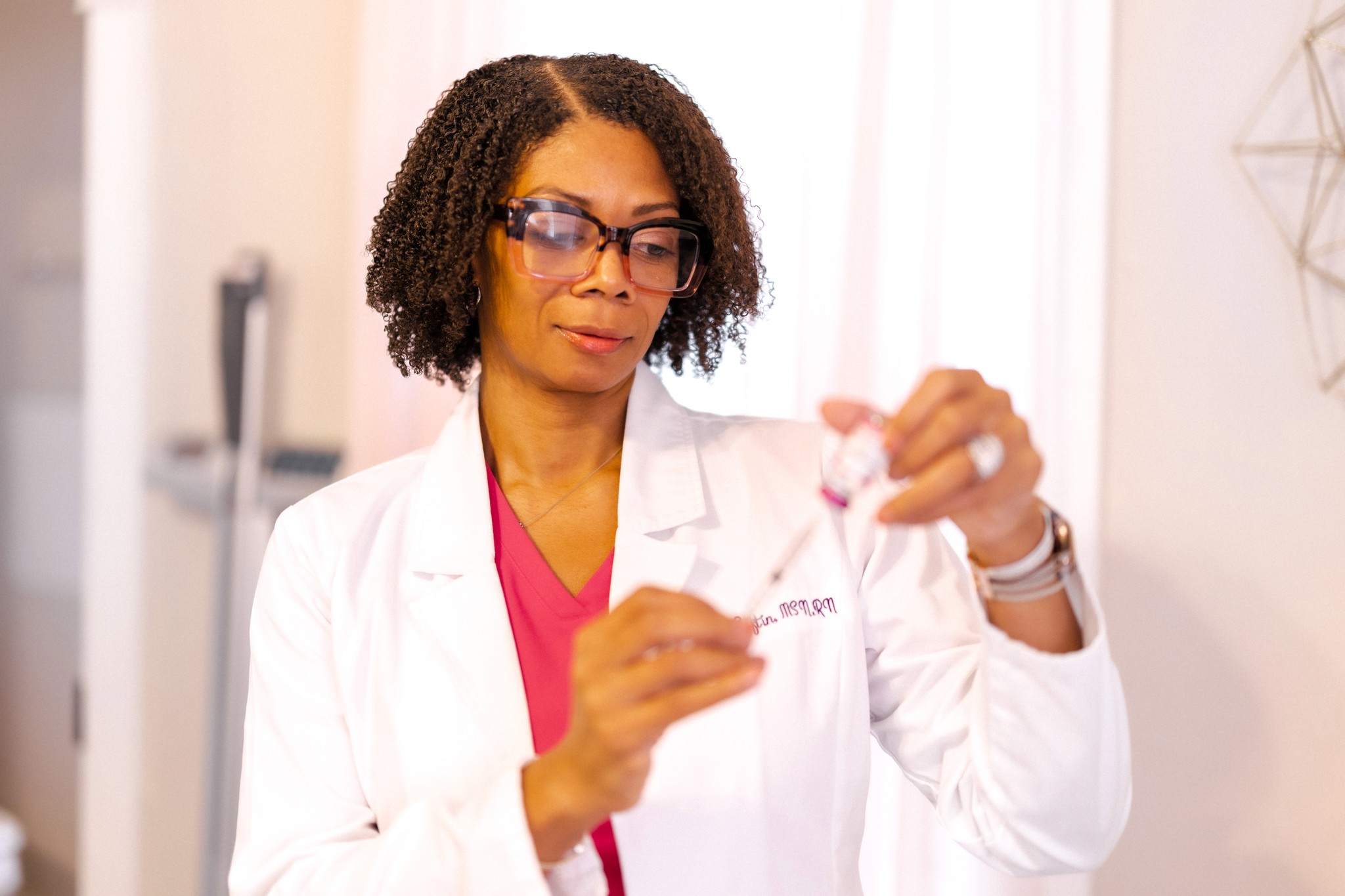 young fit girl showing up her wellness body