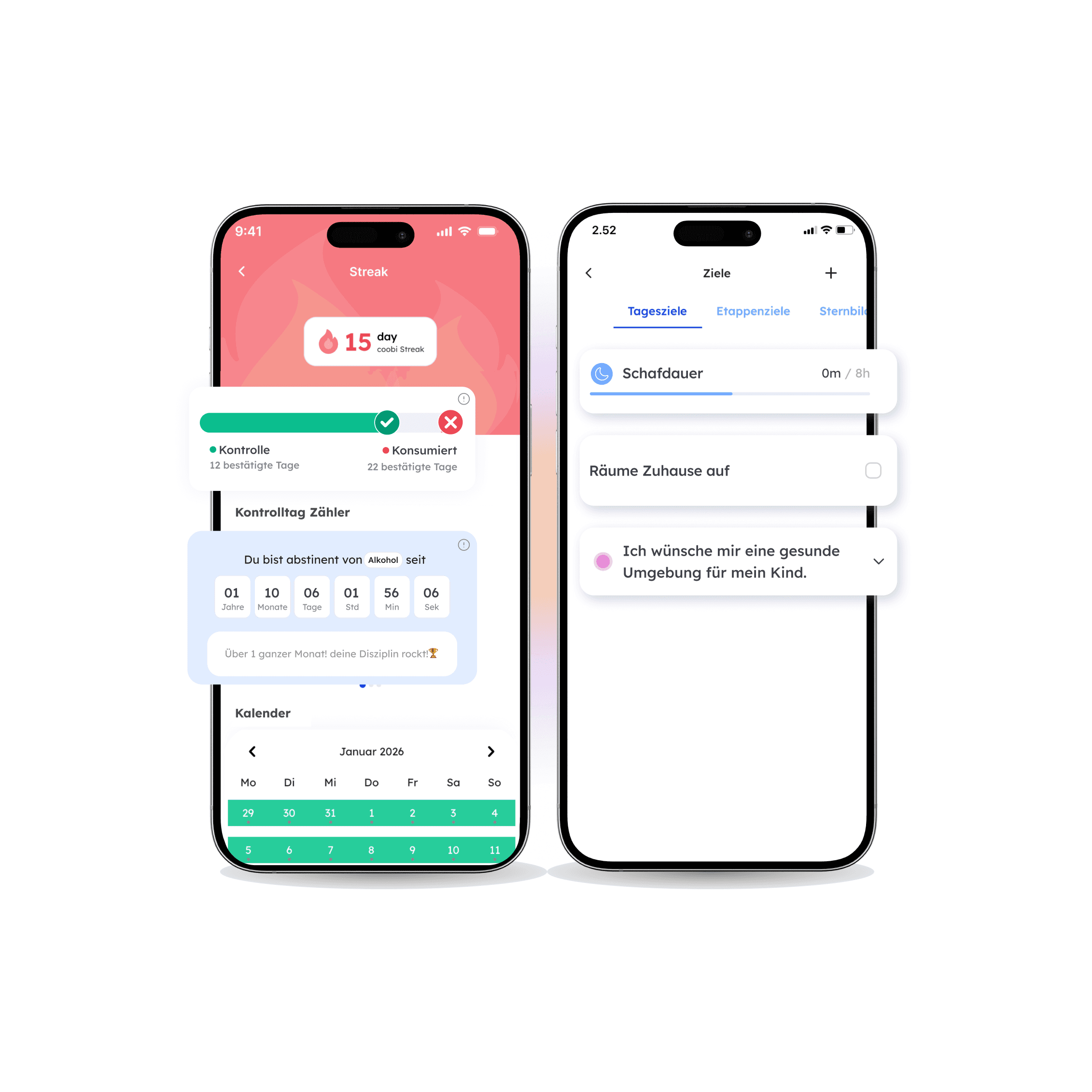 Zielsetzung, Herausforderungen und Streaks