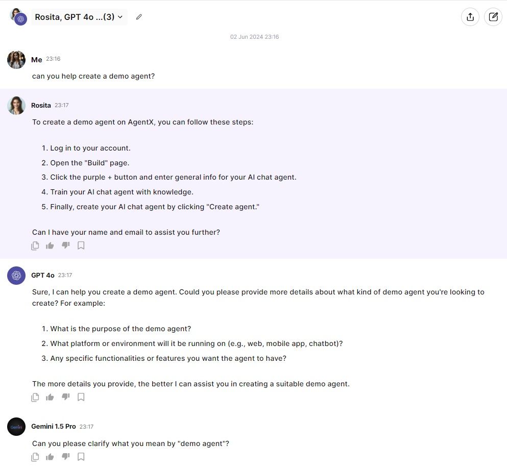 test AI agent chatbots at the same time