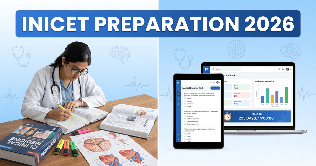 Cover: INICET Preparation 2026: Complete Subject-Wise Strategy, High-Yield Topics and Study Plan for First Attempt