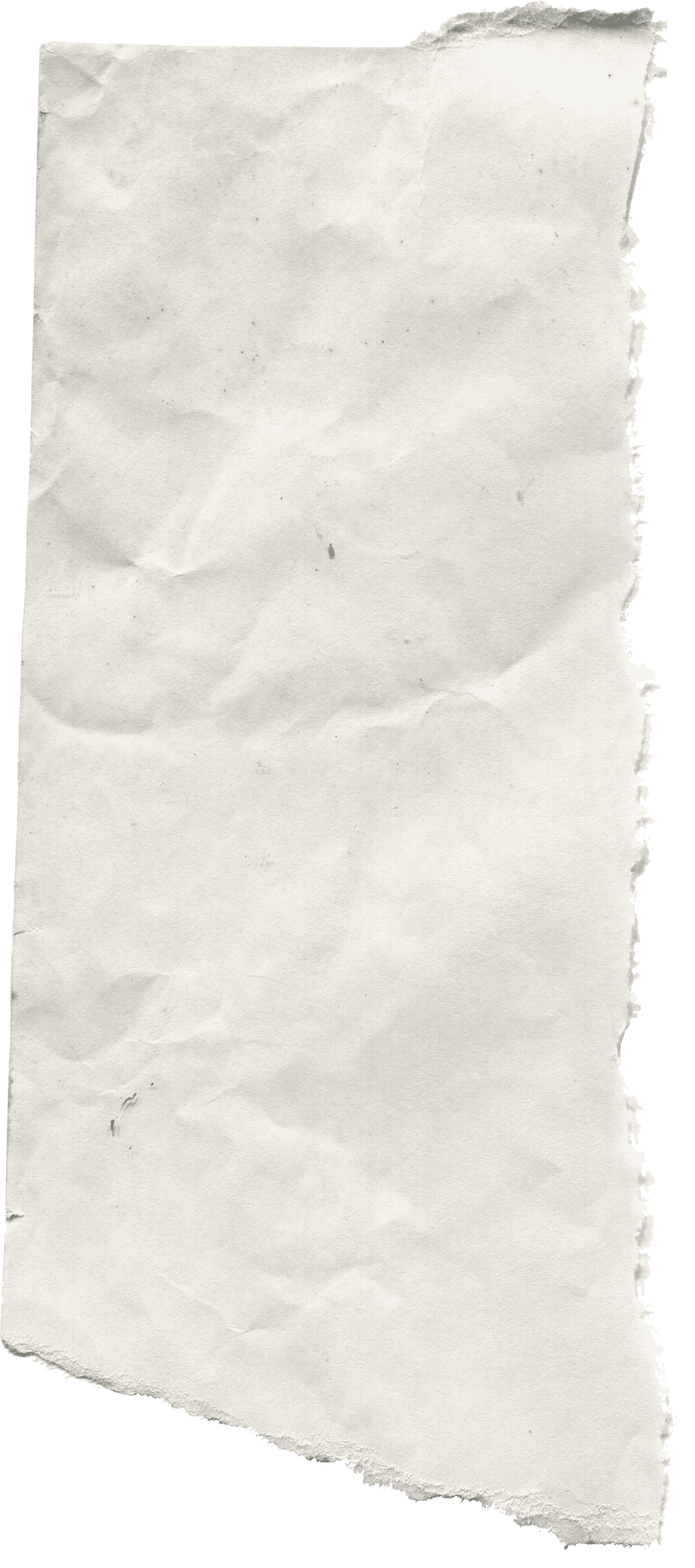 A textured rectangle of plain white paper, slightly tilted, showcasing its coarse surface against a transparent background.