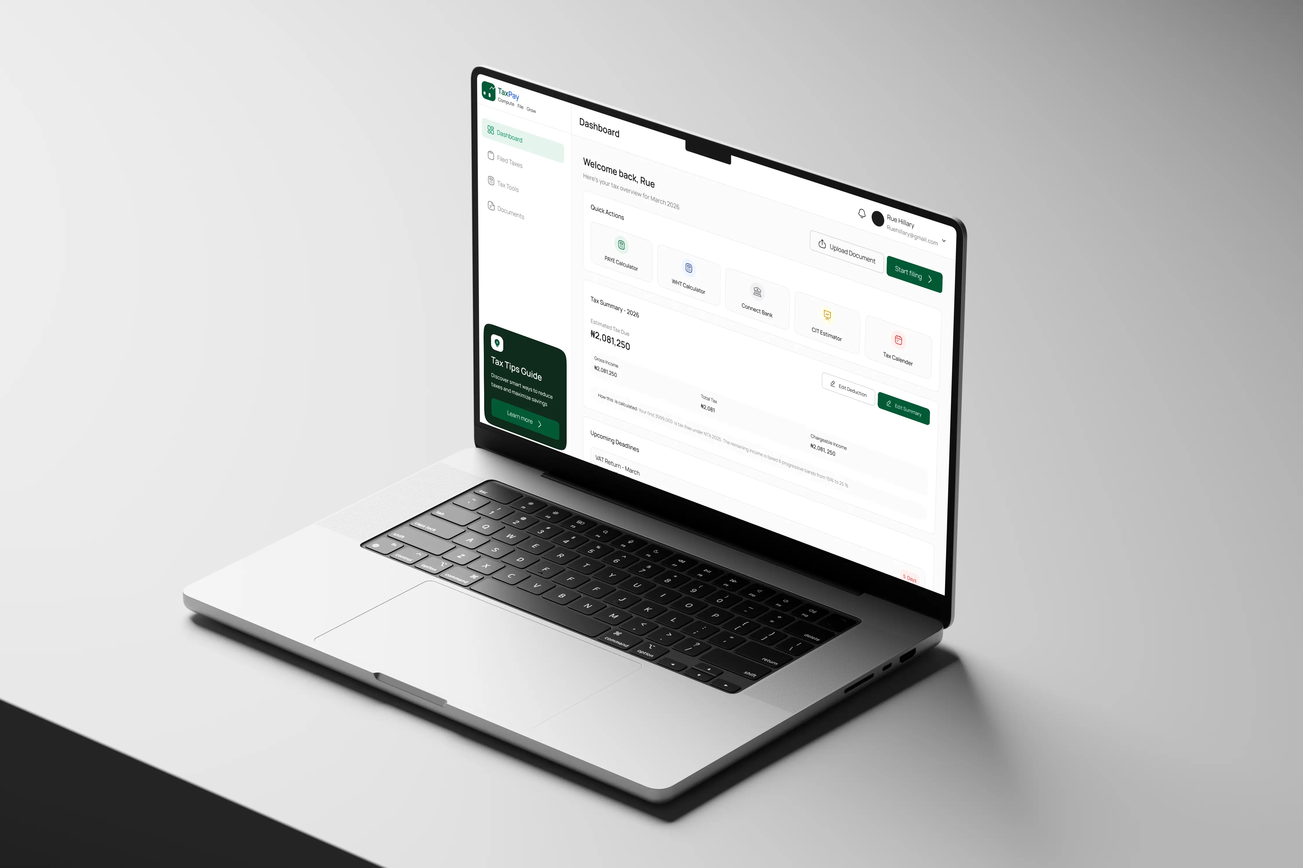 Desktop mockup
