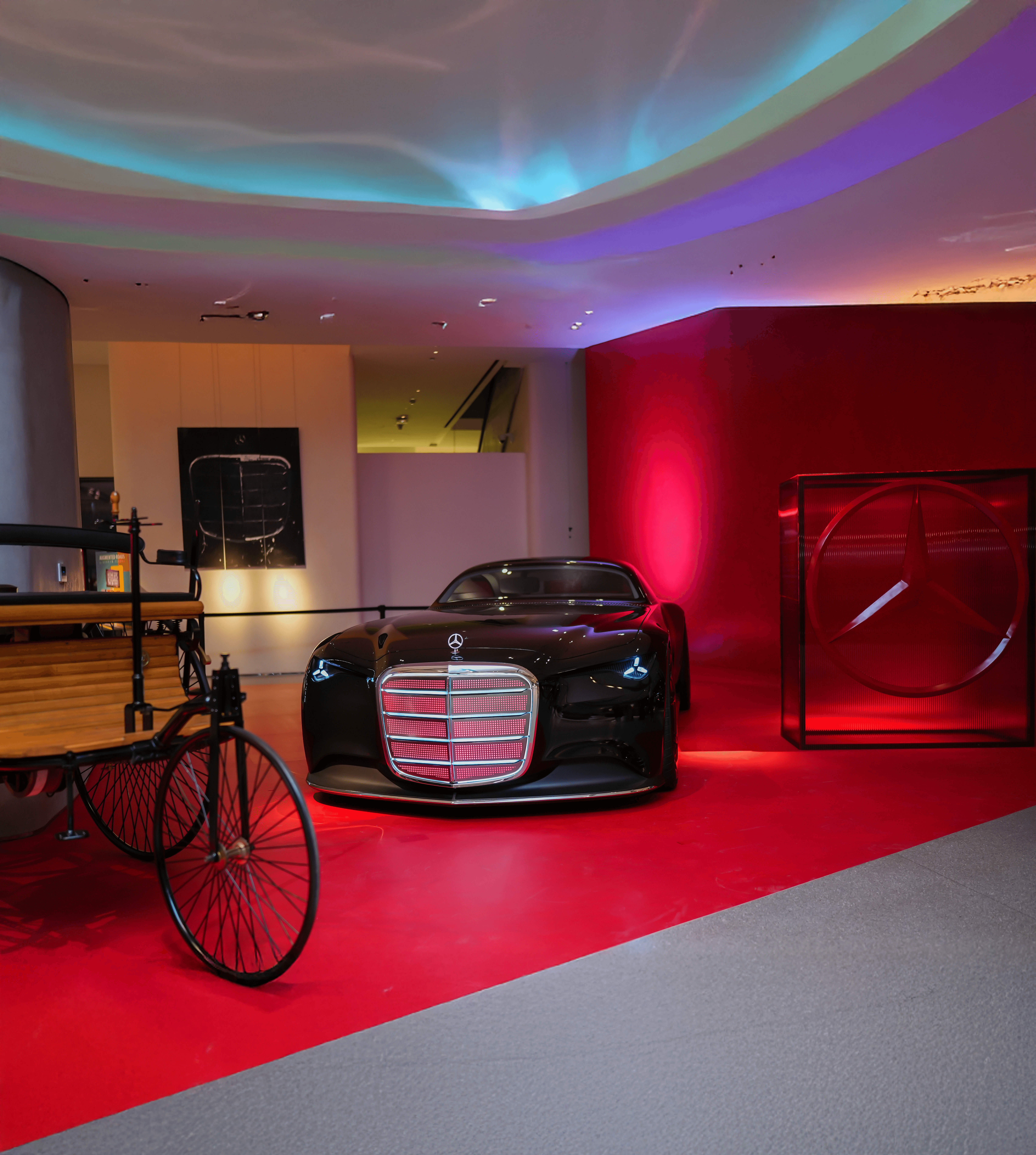 Female scientist wearing a white coat and gloves examines a sample slide in a modern laboratory setting.