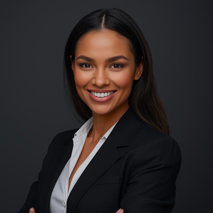 Brown woman in business attire.