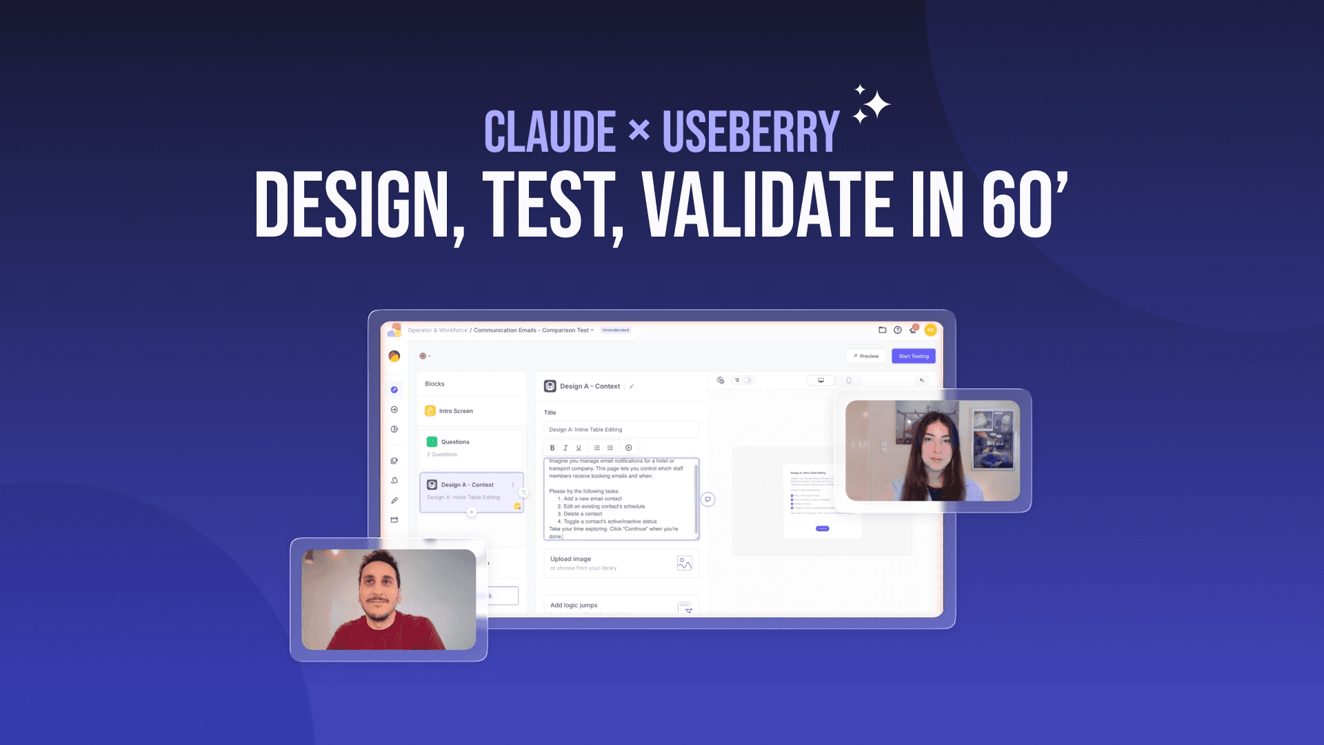 Highlighting the power of automation and how it can speed up the design and user testing workflow while keeping the human in charge.