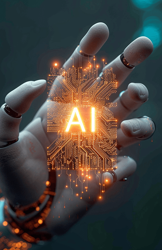 Red and black 3D cube mockup on a table