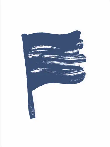 Blue flag illustration
