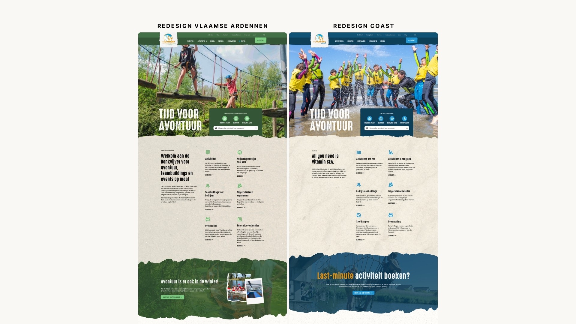 Nieuw design van The Outsider vestigingen