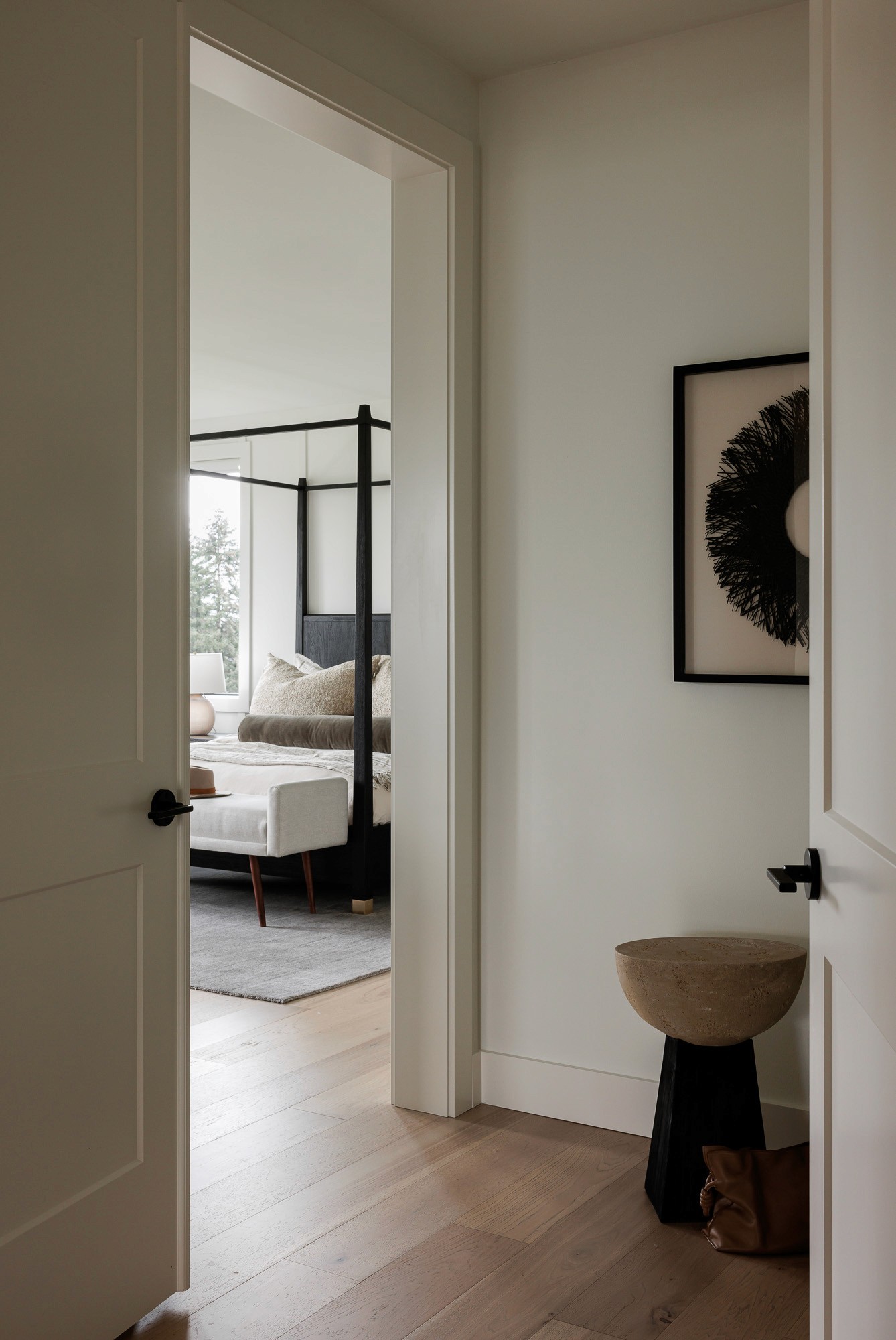 We’re so excited to share details from The Woodinville House: Primary Bedroom –– one of our favorite interior design + professional organizing projects in Woodinville, WA.