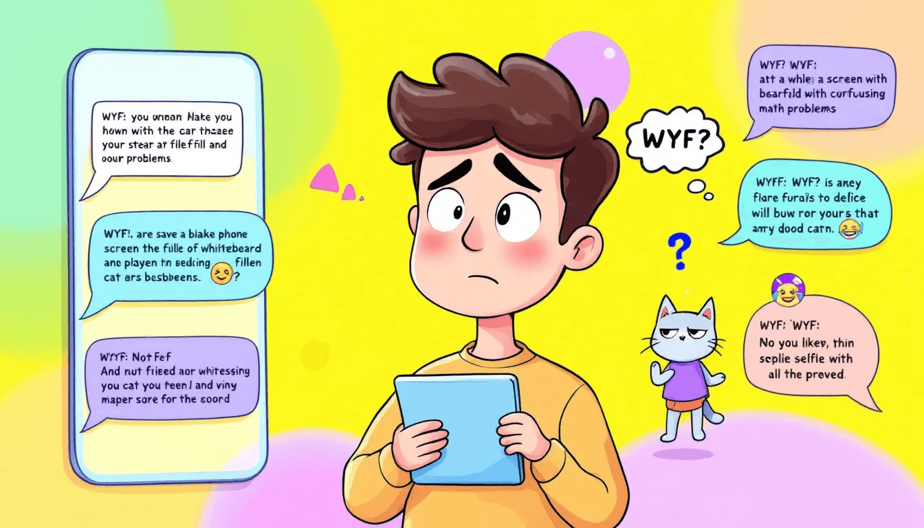 A humorous cartoon depicting common mistakes with WYF.